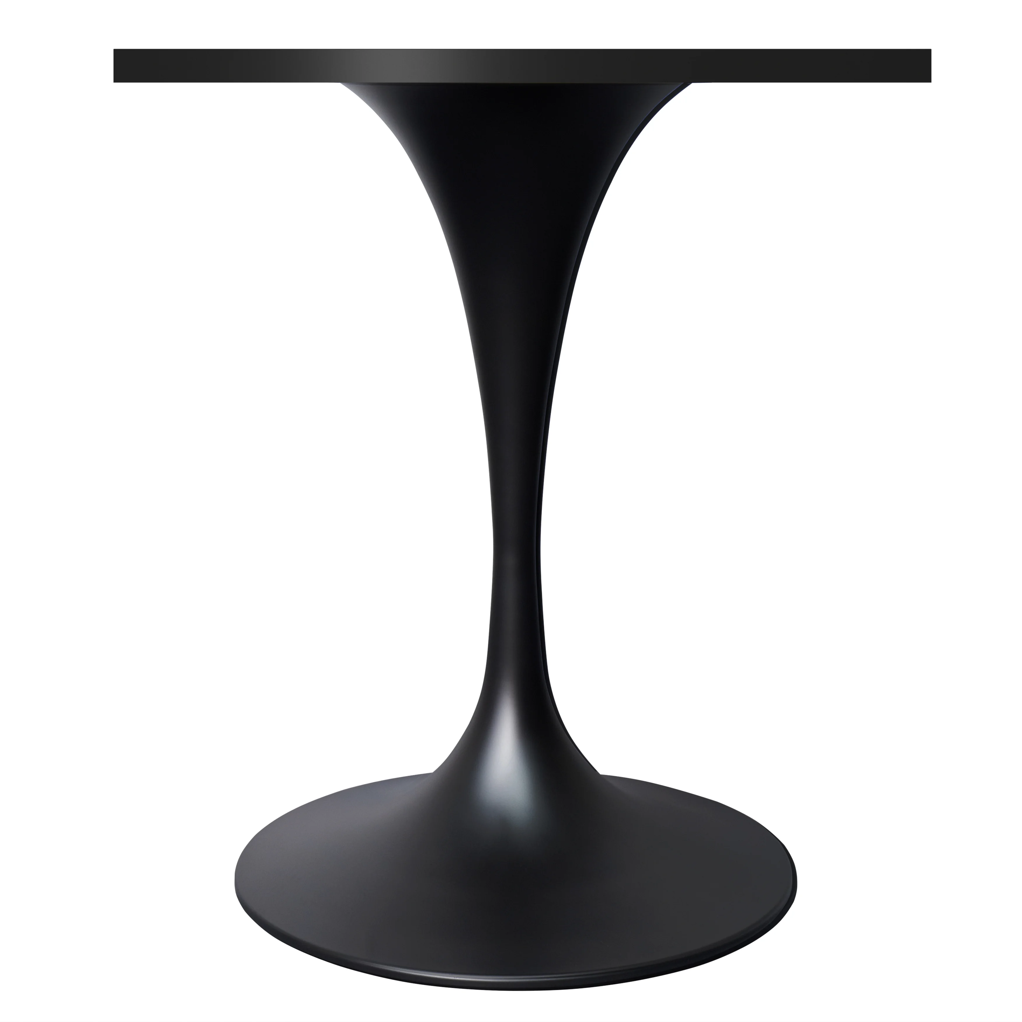 Verve Collection 24 Square Dining Table, Black Base with Black MDF Top