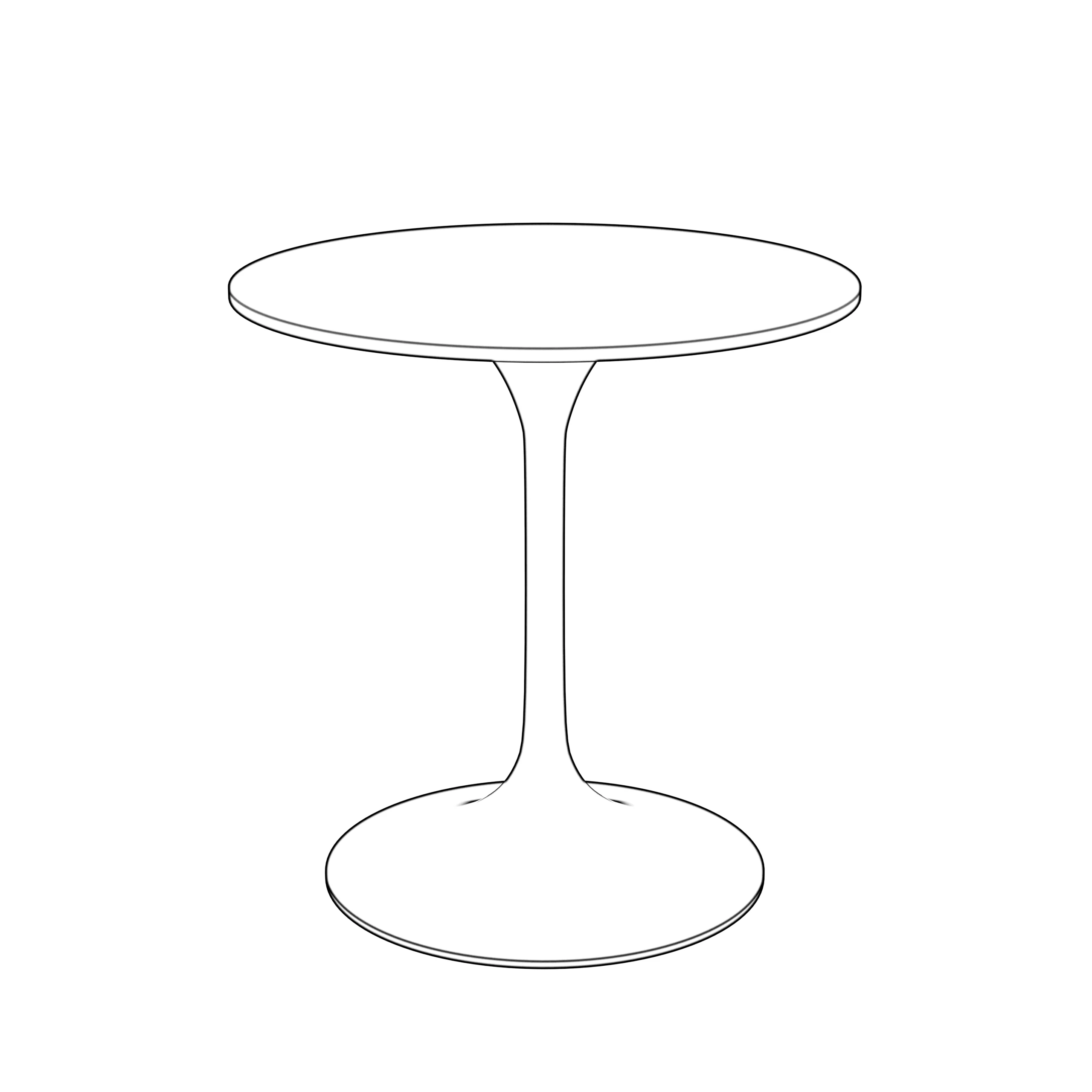 Verve Collection 27 Round Dining Table, Brushed Chrome Base with Sintered Stone Grey Top