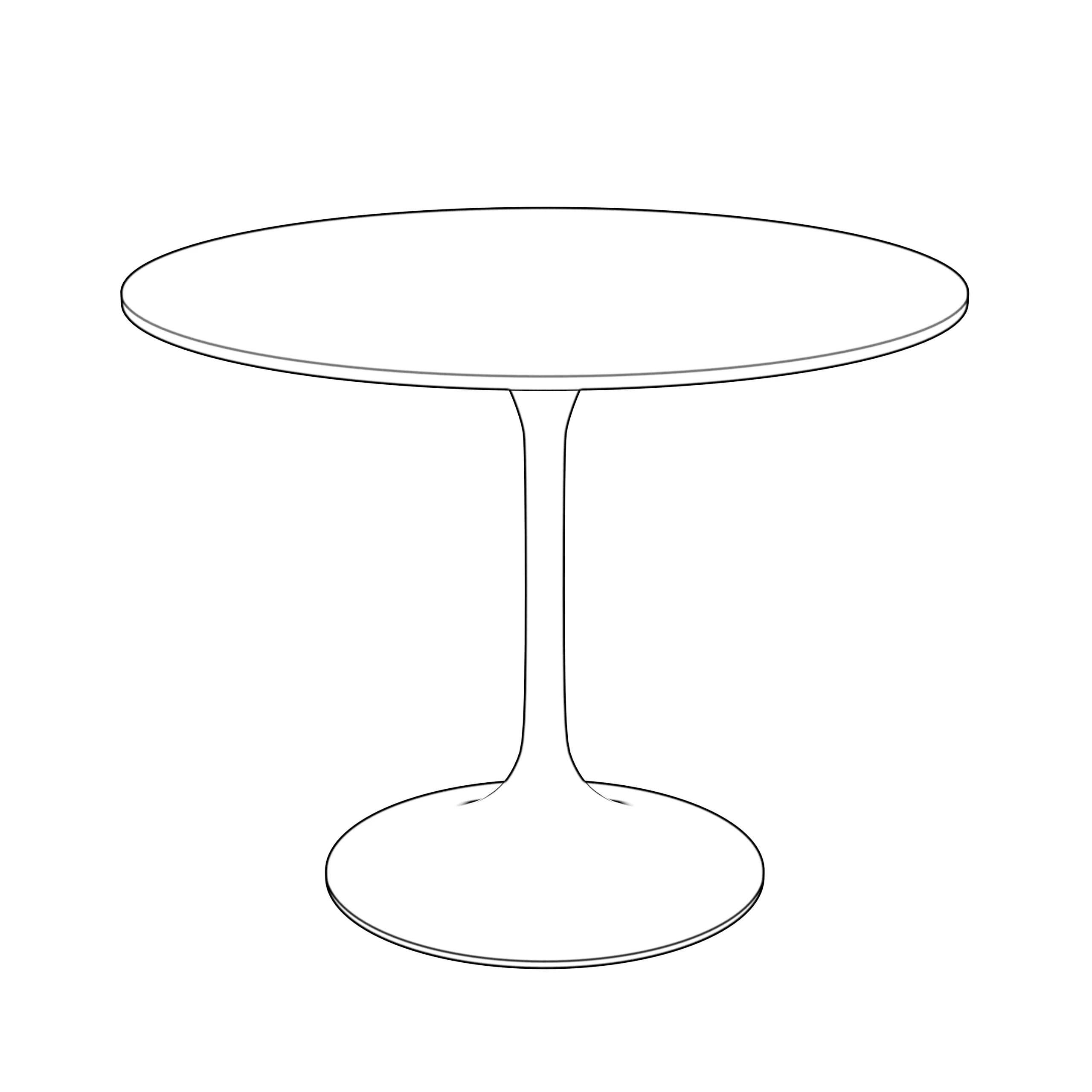 Verve Collection 36" Round Dining Table, Brushed Chrome Base with Sintered Stone Grey Top