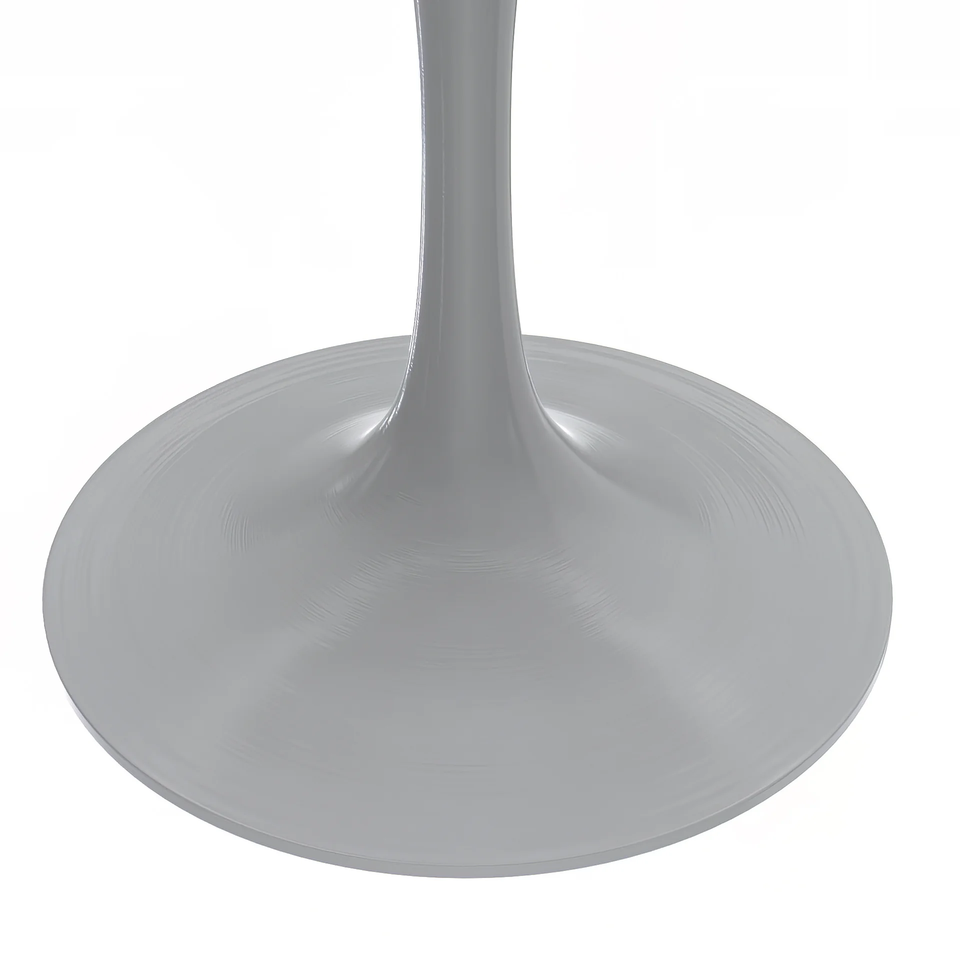 Verve Collection 36 Round Dining Table, White Base with Cognac Brown MDF Top