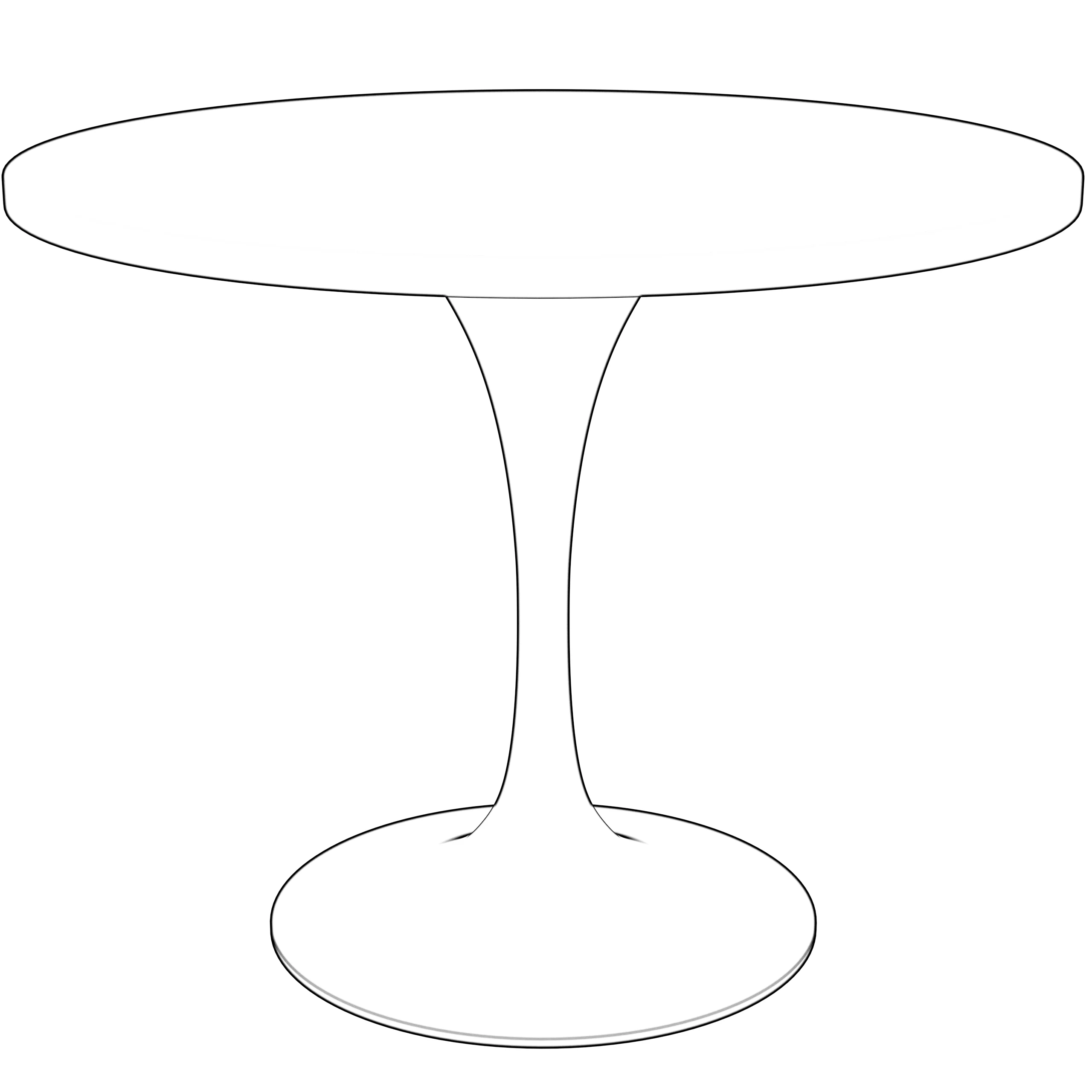 Verve Collection 36 Round Dining Table, White Base with Dark Maple MDF Top