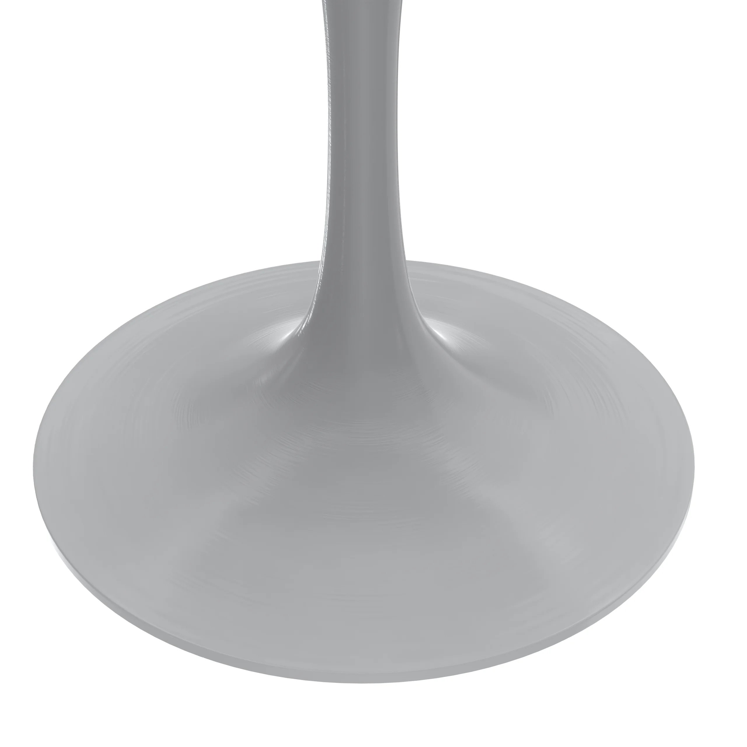 Verve Collection 36 Round Dining Table, White Base with Dark Maple MDF Top