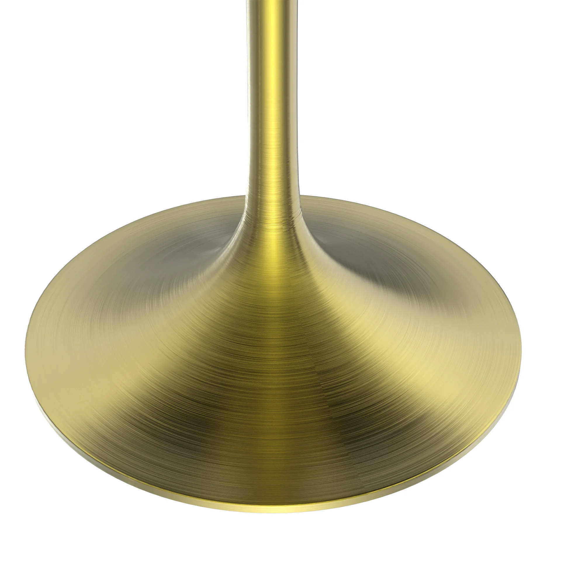 Verve Collection 48 Round Dining Table, Brushed Gold Base with Sintered Stone Black Top