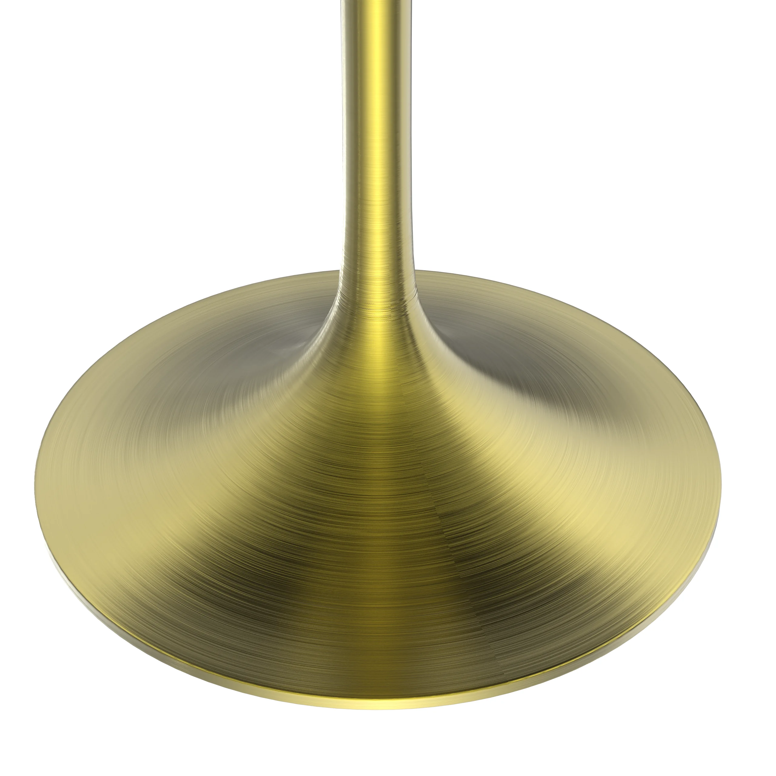 Verve Collection 48 Round Dining Table, Brushed Gold Base with Sintered Stone Black Top