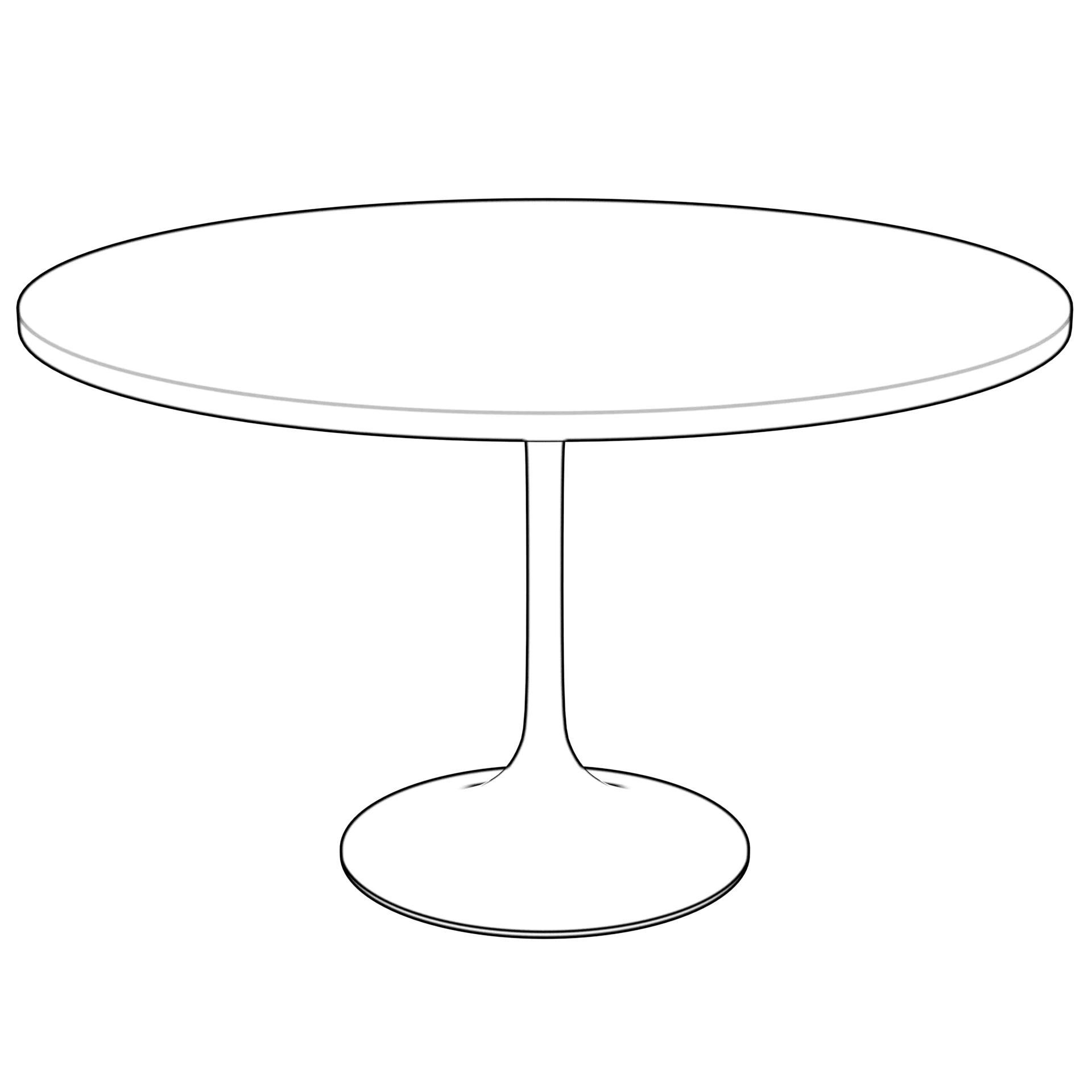 Verve Collection 48 Round Dining Table, Brushed Gold Base with Sintered Stone Black Top