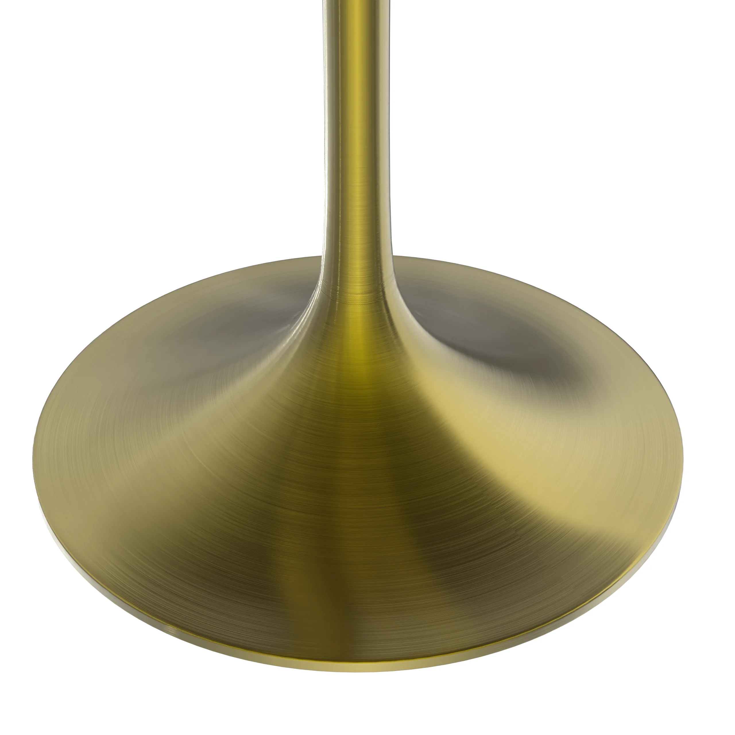 Verve Collection 48" Round Dining Table, Brushed Gold Base with Dark Maple MDF Top