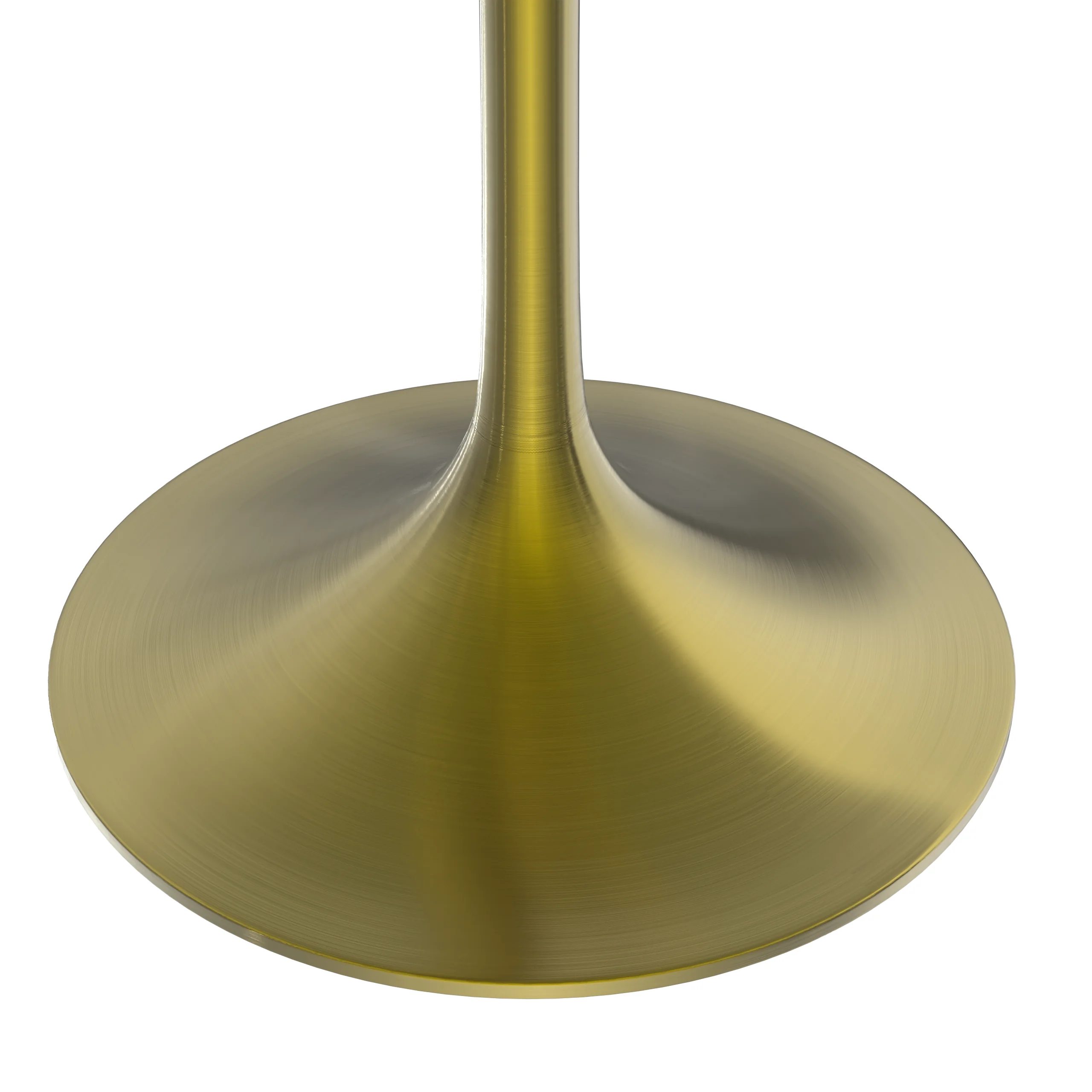 Verve Collection 48" Round Dining Table, Brushed Gold Base with Light Natural Wood MDF Top