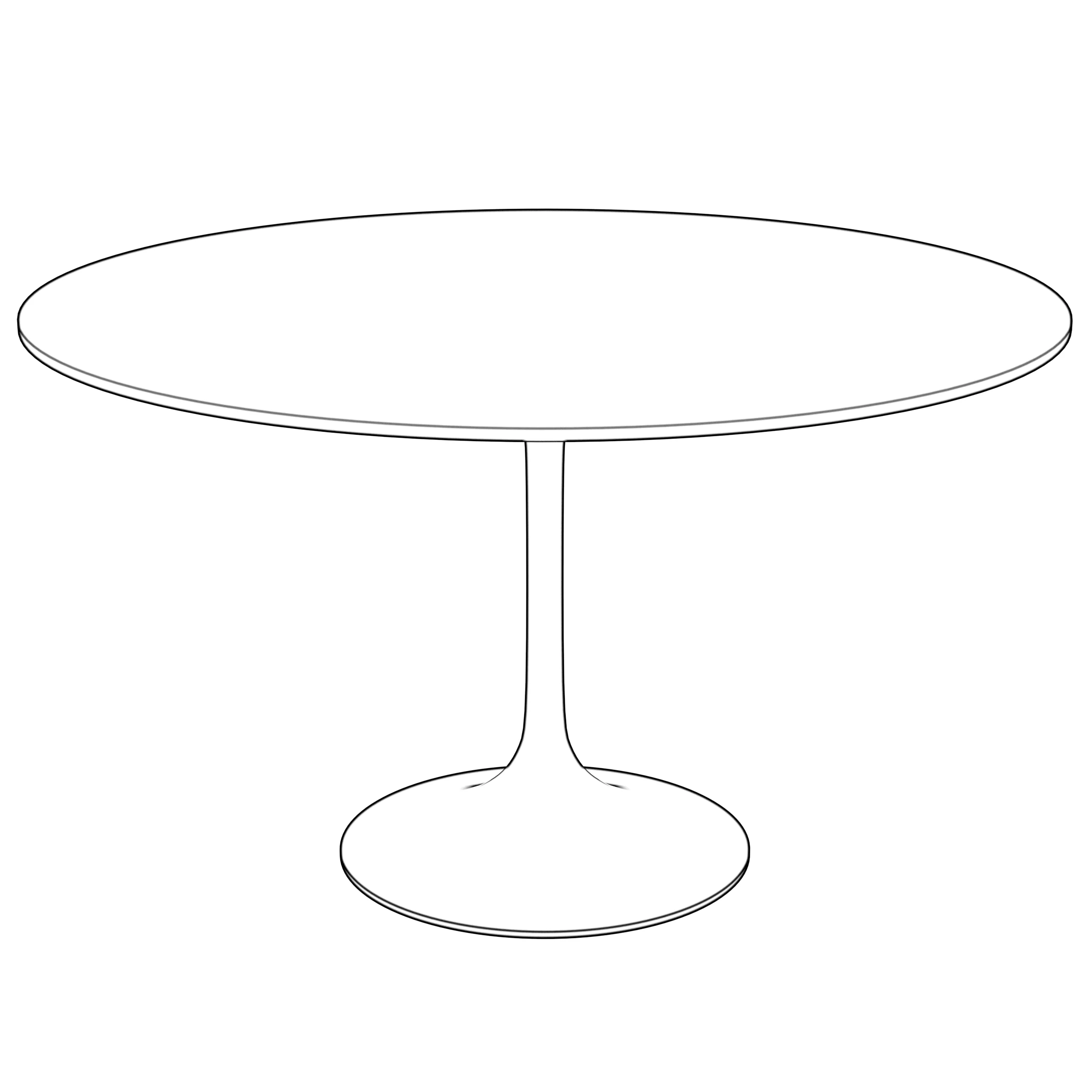 Verve Collection 48 Round Dining Table, Brushed Gold Base with Sintered Stone White Top