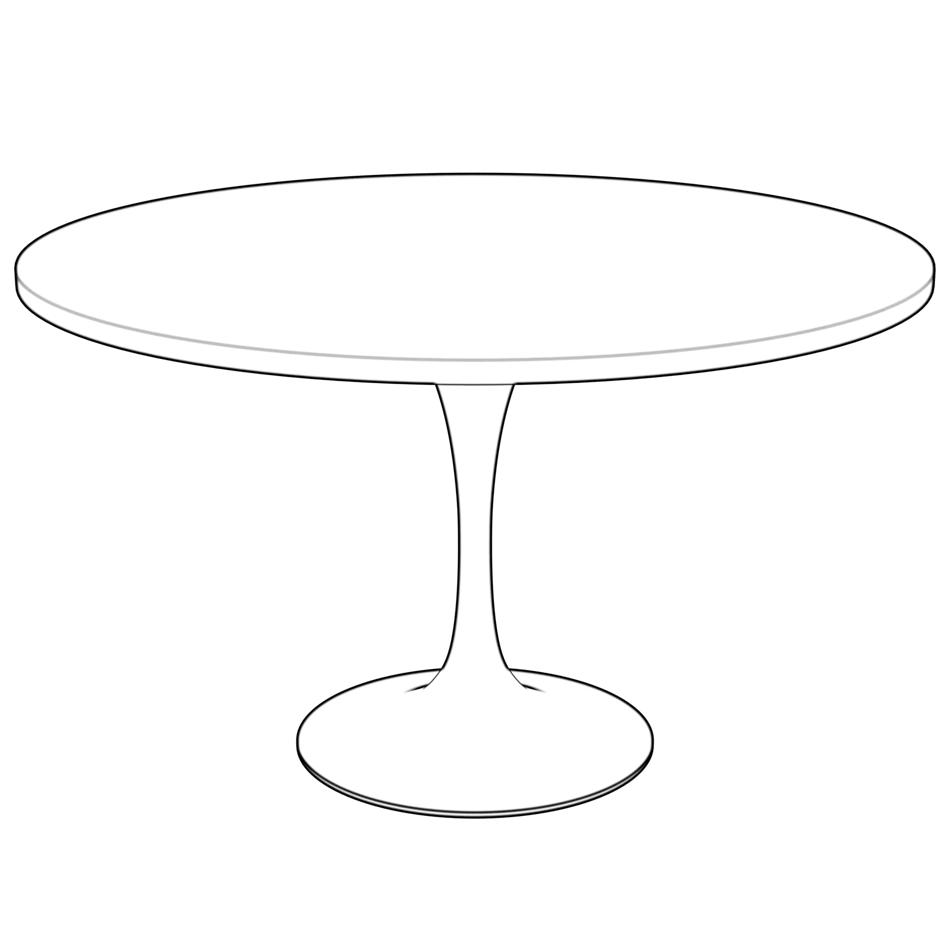 Verve Collection 48 Round Dining Table, Black Base with Sintered Stone Black Top