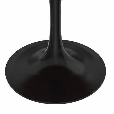 Verve Collection 48 Round Dining Table, Black Base with Cognac Brown MDF Top