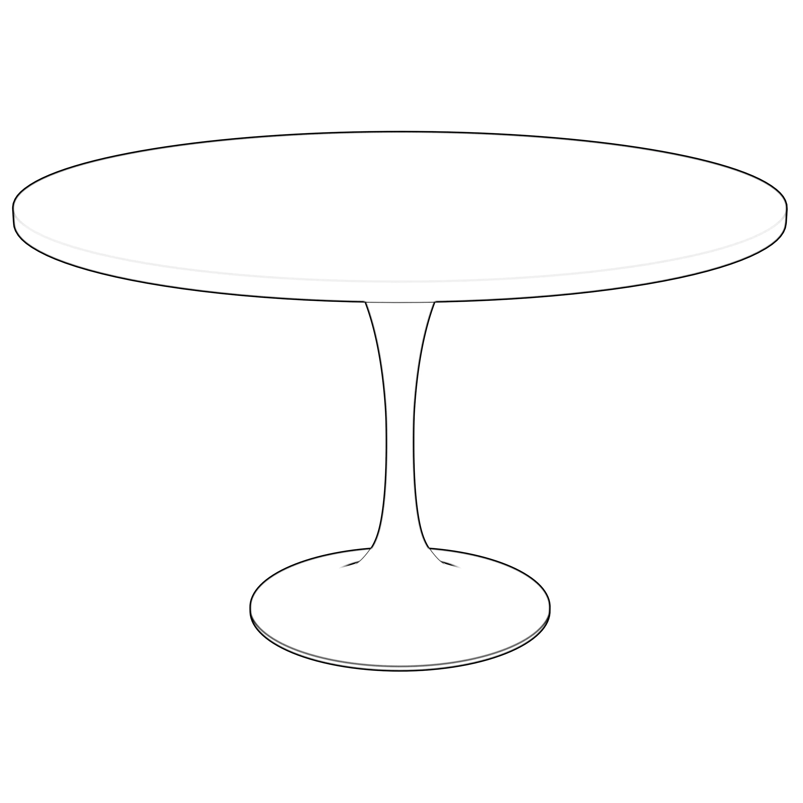 Verve Collection 48 Round Dining Table, Black Base with Light Natural Wood MDF Top