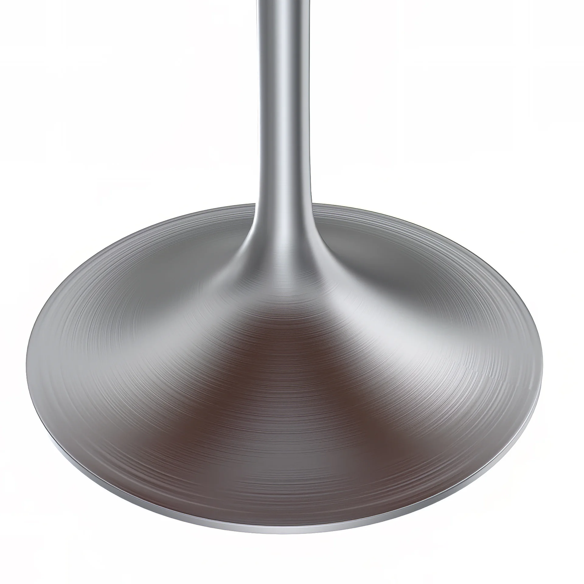 Verve Collection 48" Round Dining Table, Brushed Chrome Base with Cognac Brown MDF Top