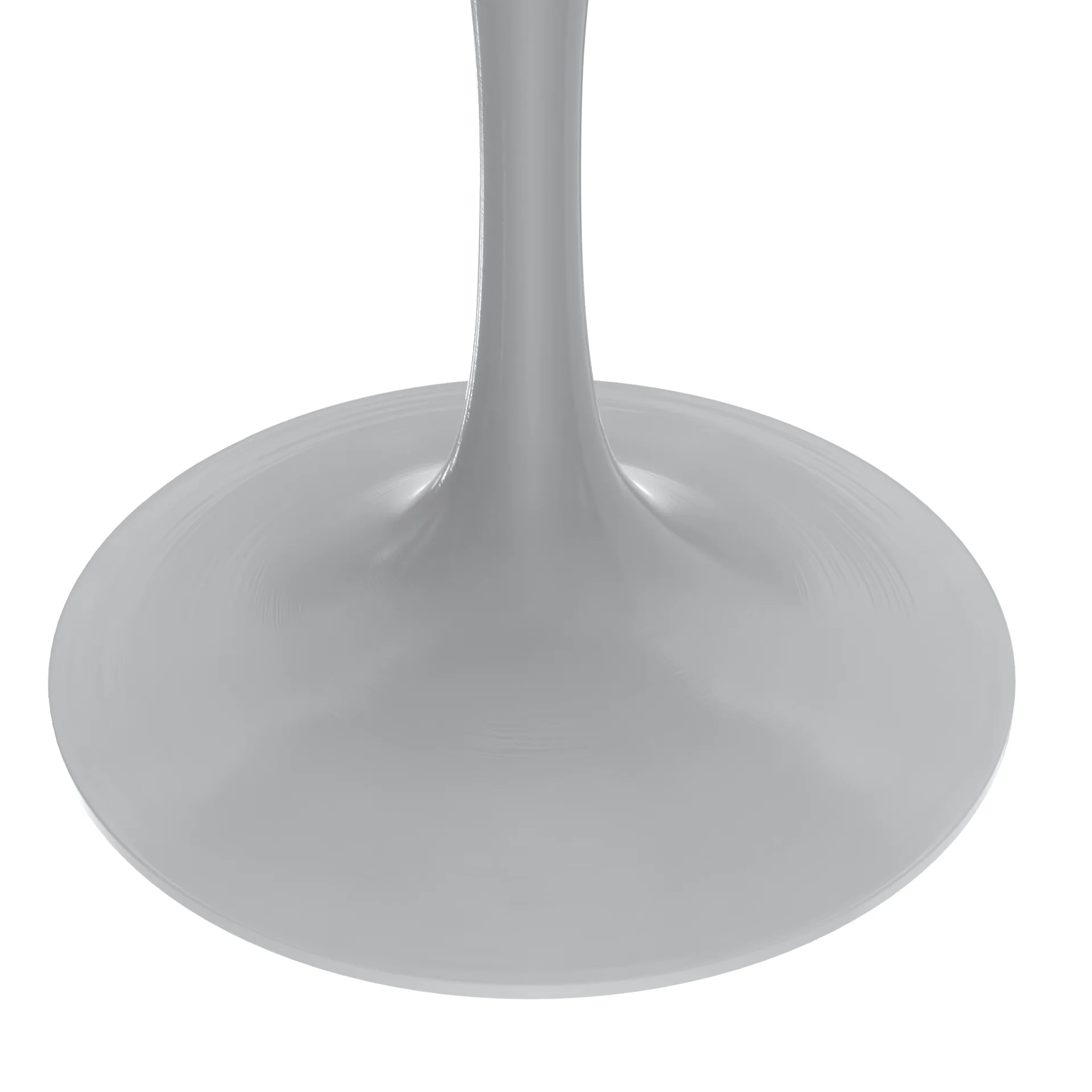 Verve Collection 48 Round Dining Table, White Base with Sintered Stone Black Top