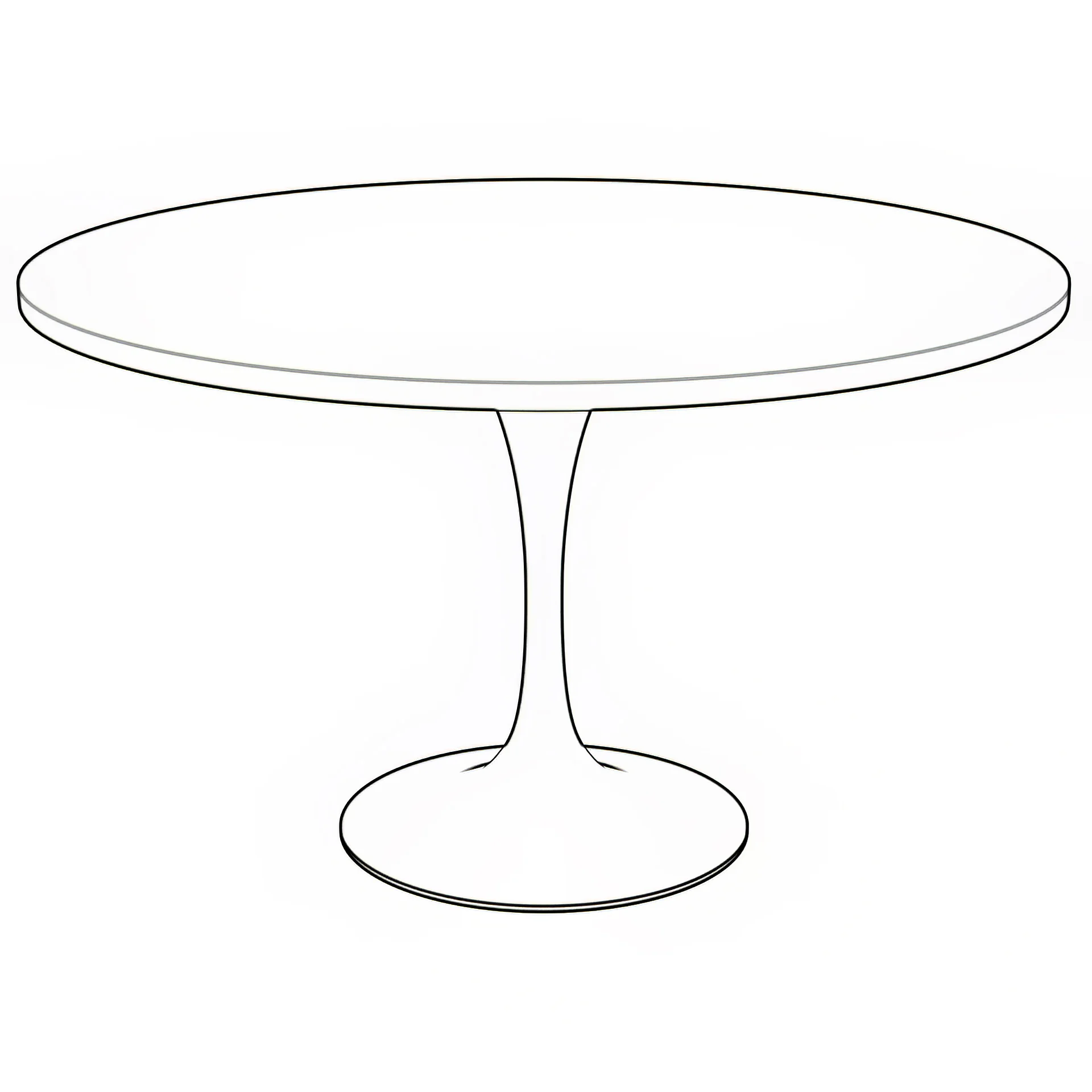 Verve Collection 48 Round Dining Table, White Base with Cognac Brown MDF Top