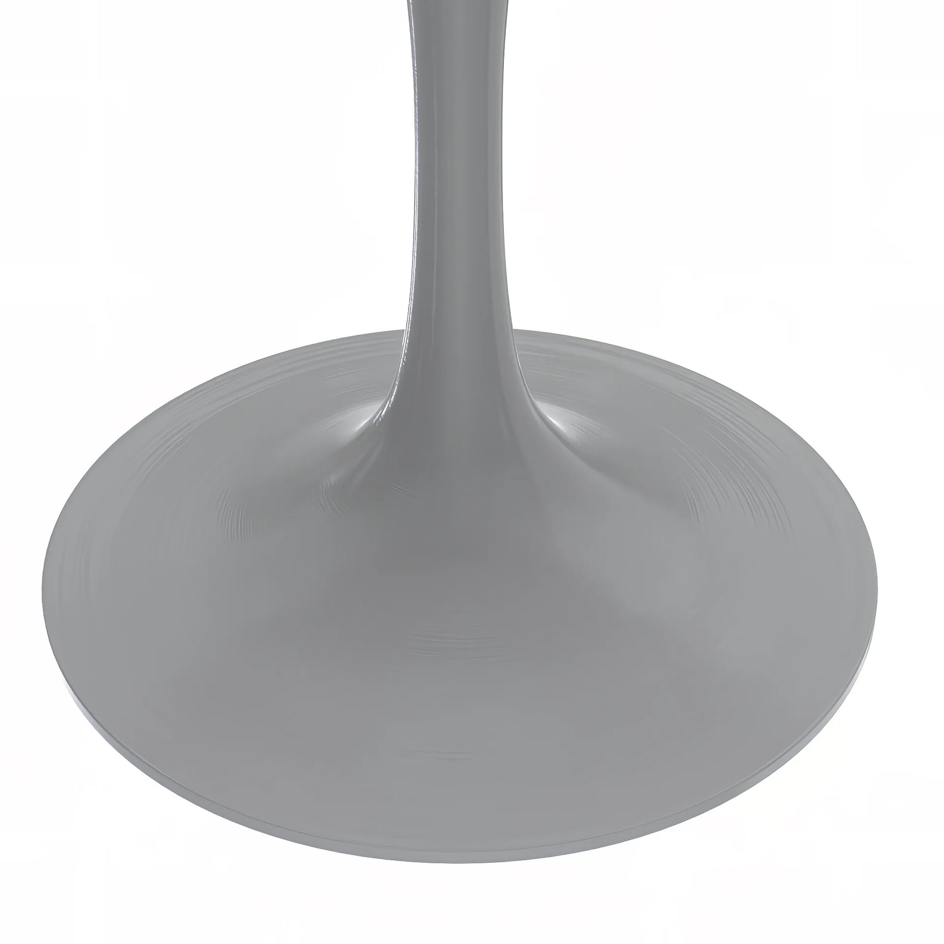 Verve Collection 48 Round Dining Table, White Base with Cognac Brown MDF Top