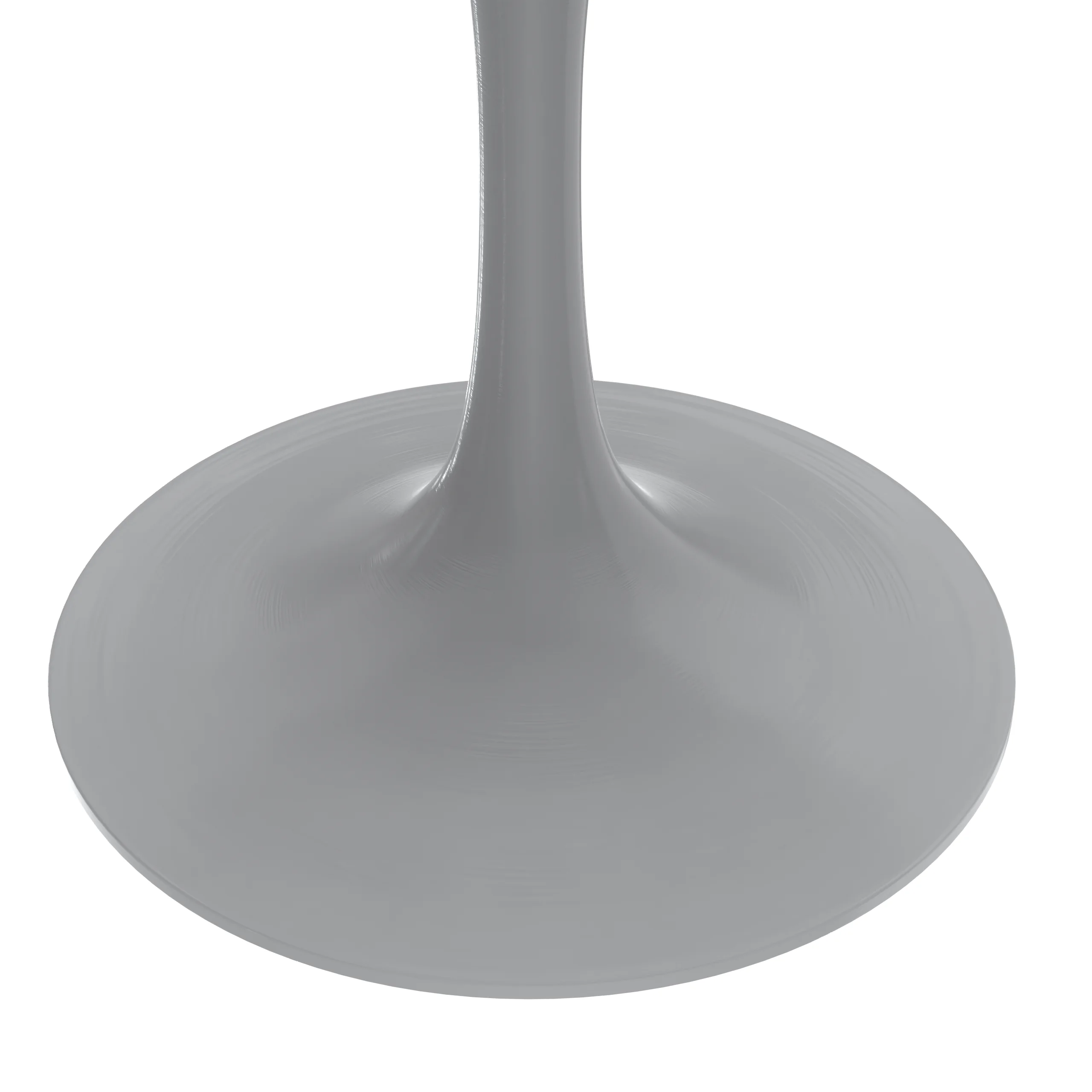 Verve Collection 48 Round Dining Table, White Base with Dark Maple MDF Top