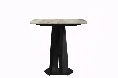 Voren Series Modern Dining Table Black Base, With 71 Deep Grey Sintered Stone Top