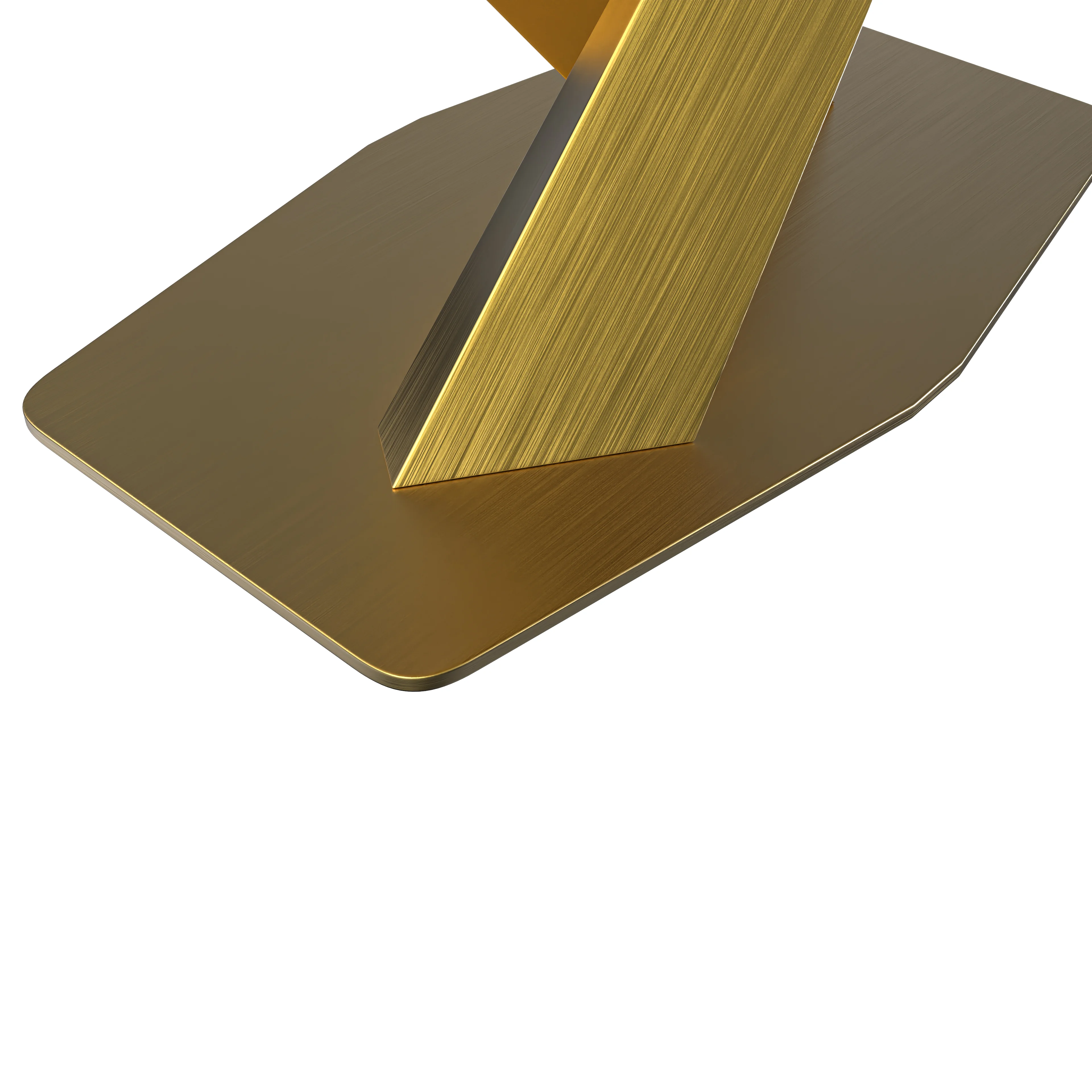 Voren Series Modern Dining Table Gold Base, With 62 Black Glass Top