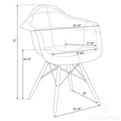 Willow Patchwork Fabric Eiffel Accent Chair, Set of 2