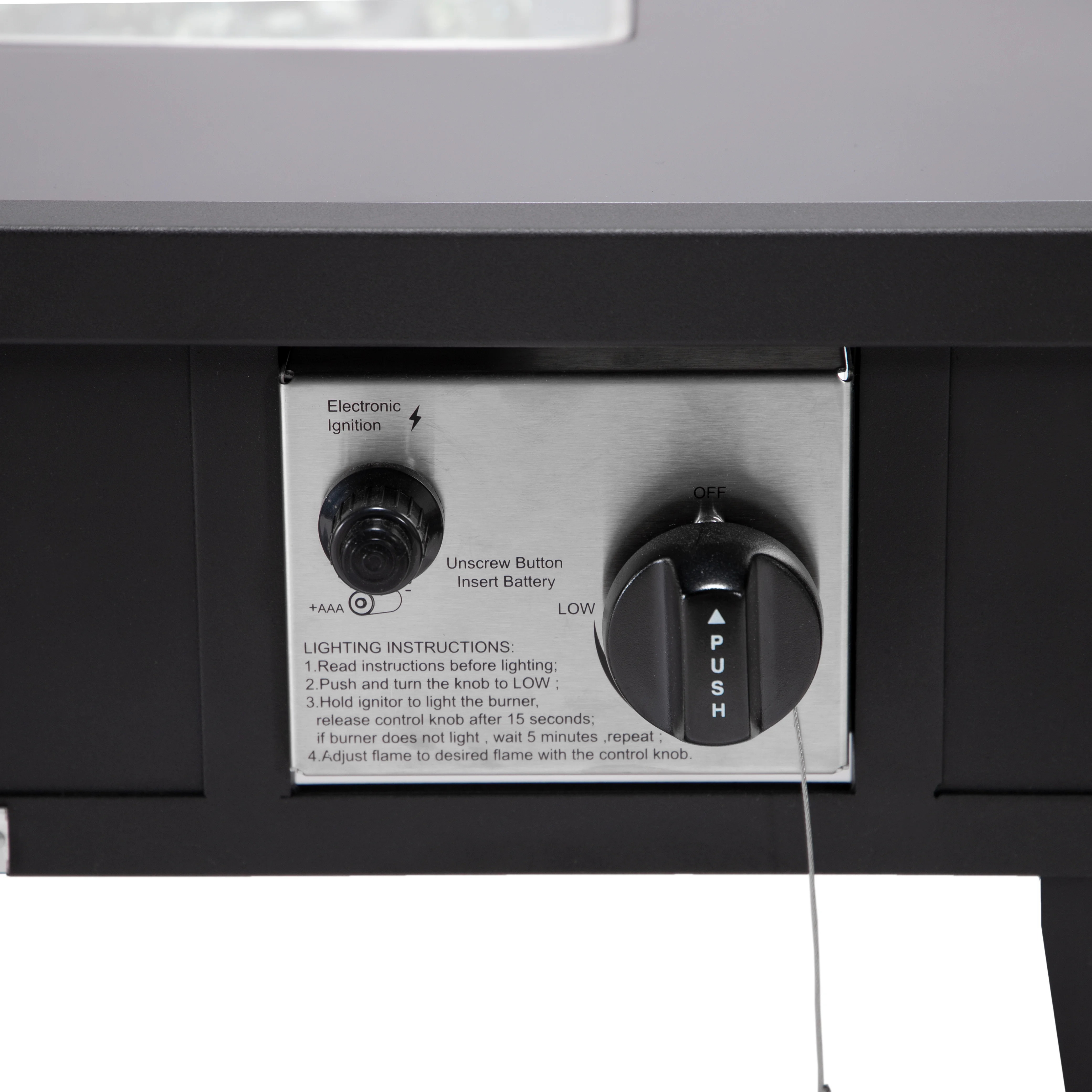 Walbrooke Outdoor Patio Aluminum Square Fire Pit Side Table with Lid and Fire Glass for Patio and Backyard Garden