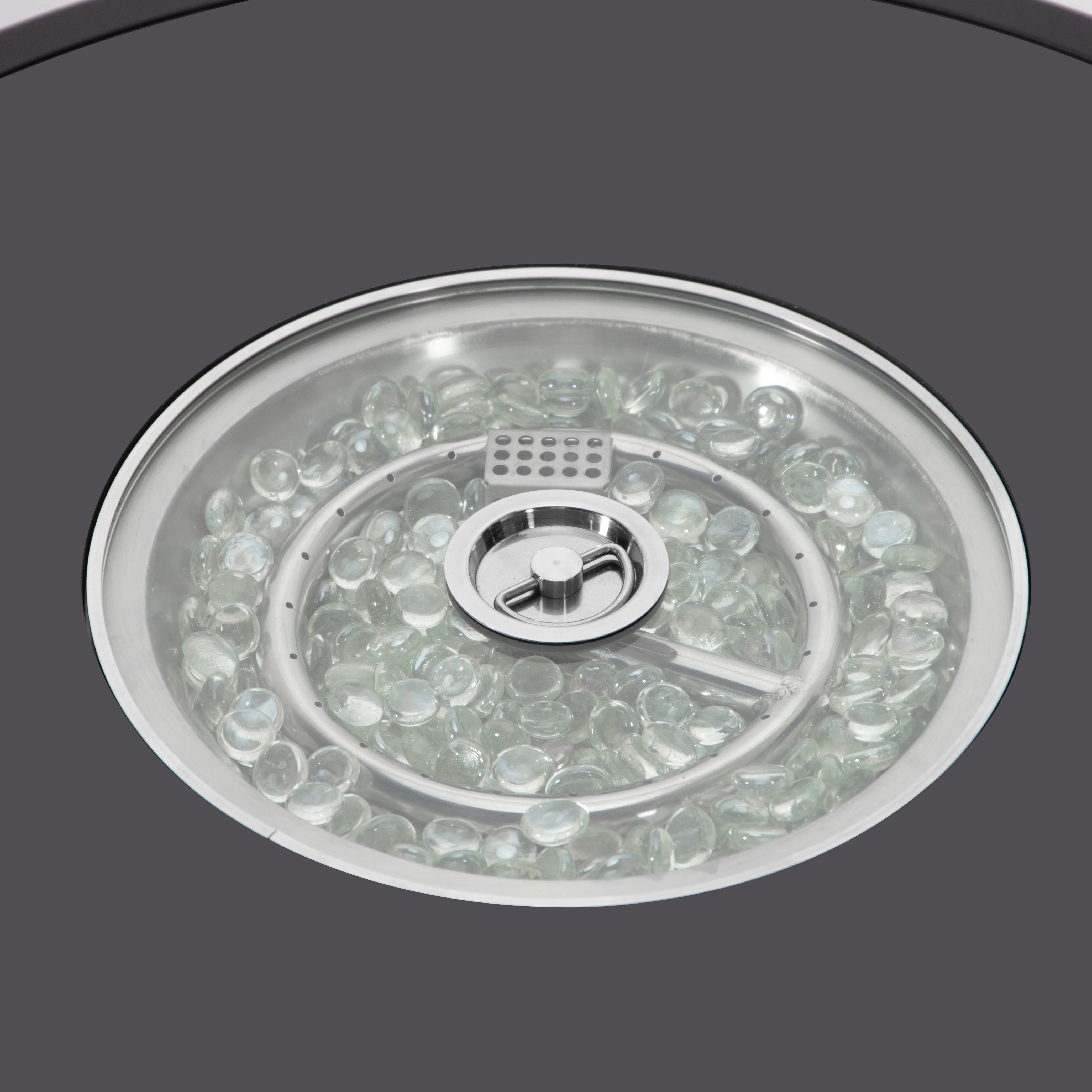 Walbrooke Patio Round Fire Pit and Tank Holder in Black