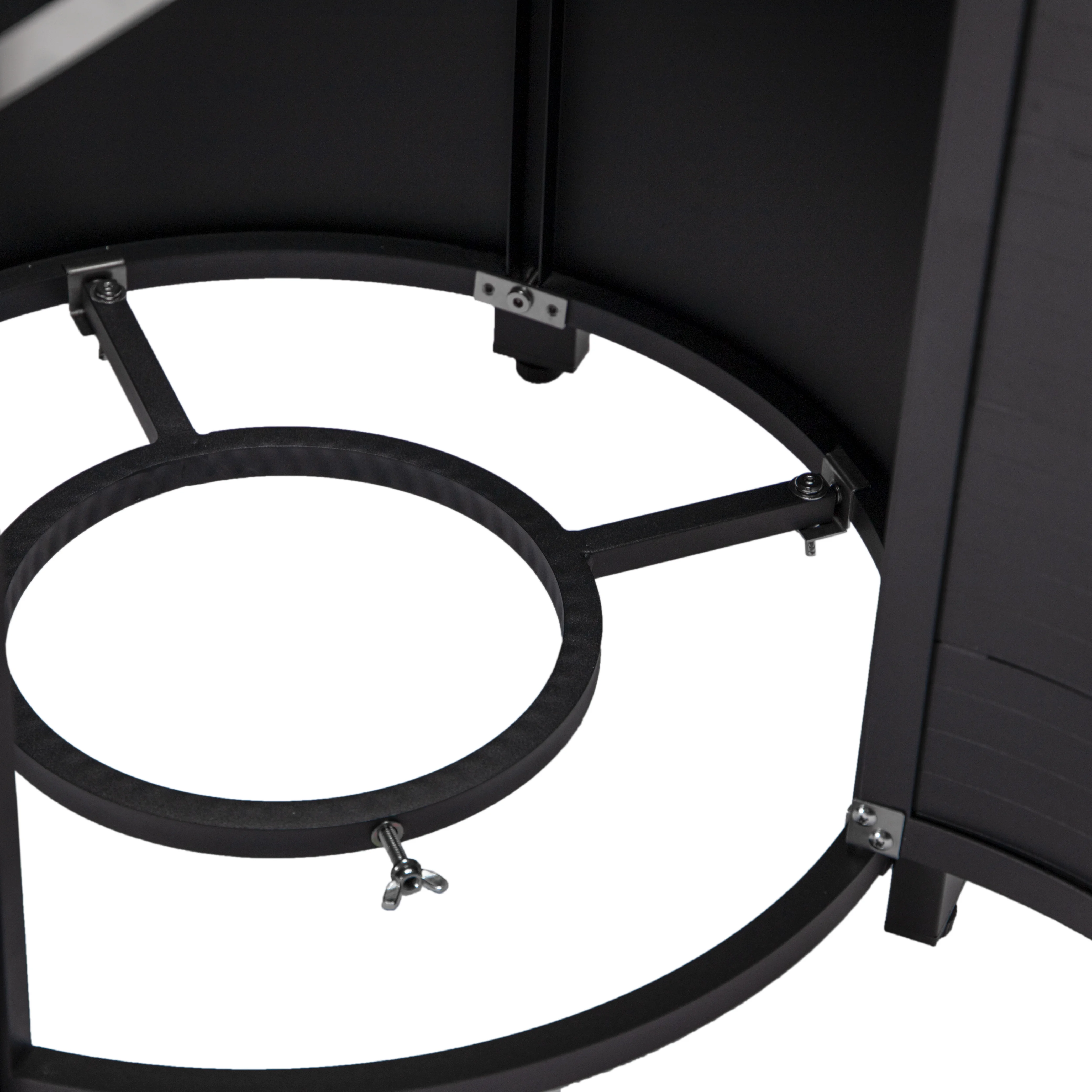 Walbrooke Patio Round Fire Pit and Tank Holder in Black