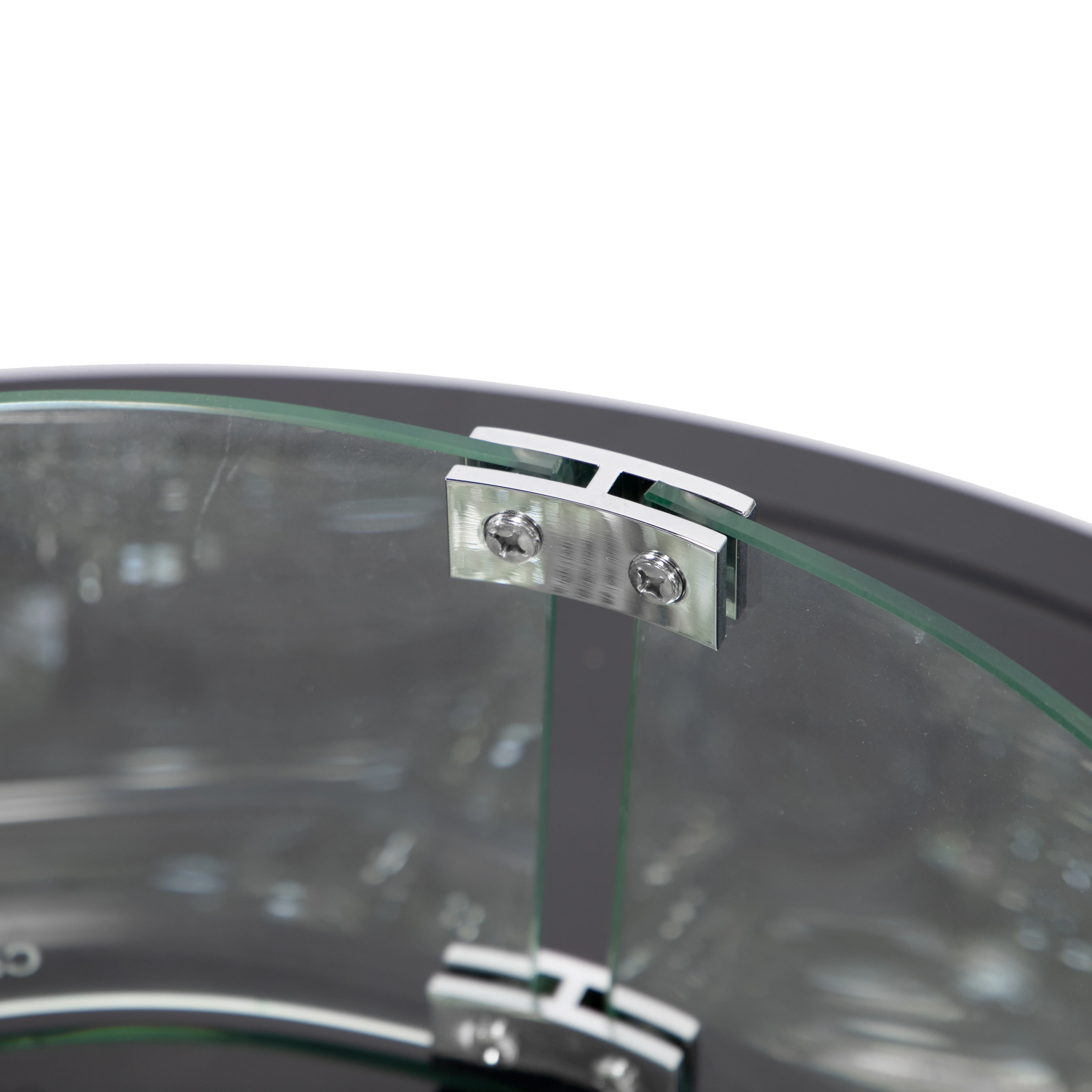 Walbrooke Patio Round Fire Pit and Tank Holder with Slats Design in Black