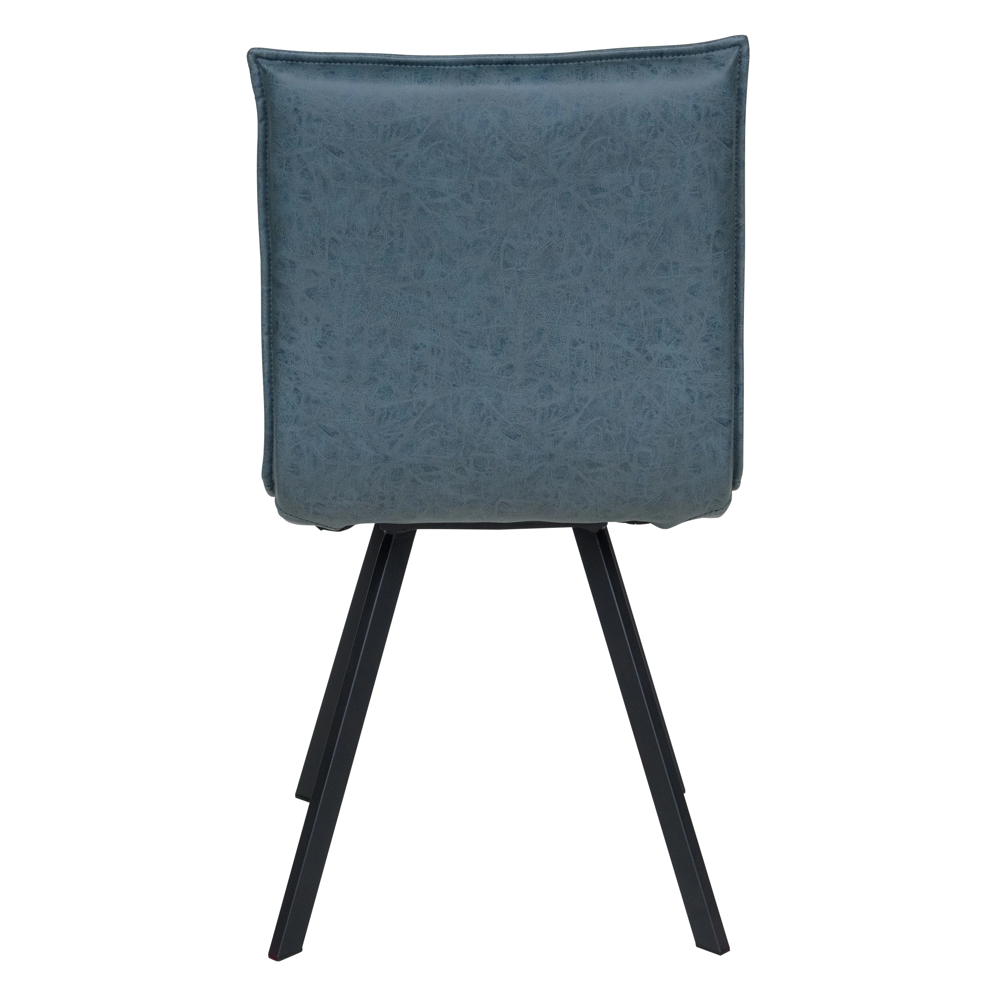 Wesley Modern Leather Dining Chair With Metal Legs