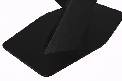 Voren 7-Piece Dining Set with 55" Rectangular Dining Table with Sintered Stone Top and Gold Base in Deep Grey and 6 Leather Dining Chairs in Peacock Blue