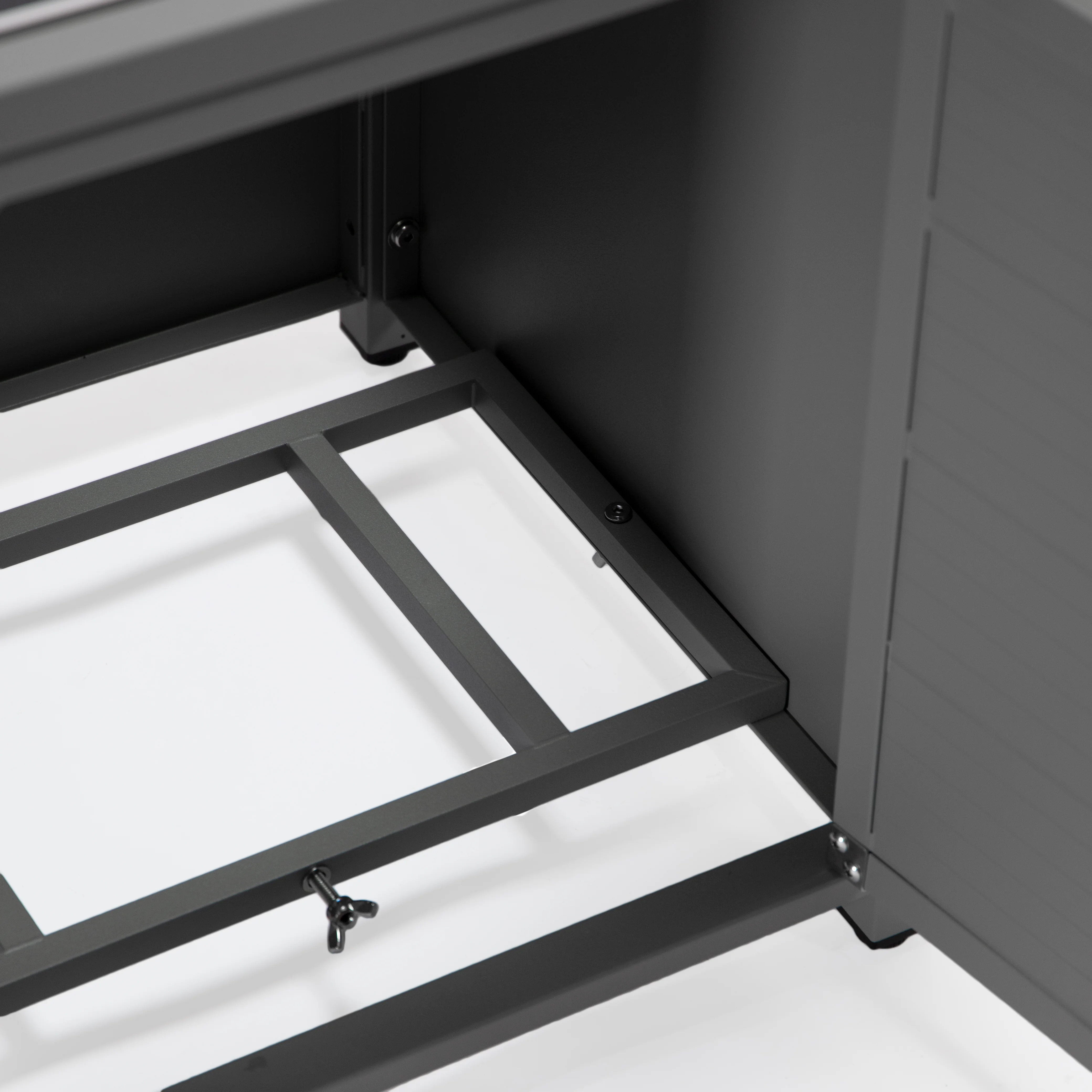 Walbrooke Patio Square Fire Pit and Tank Holder in Grey