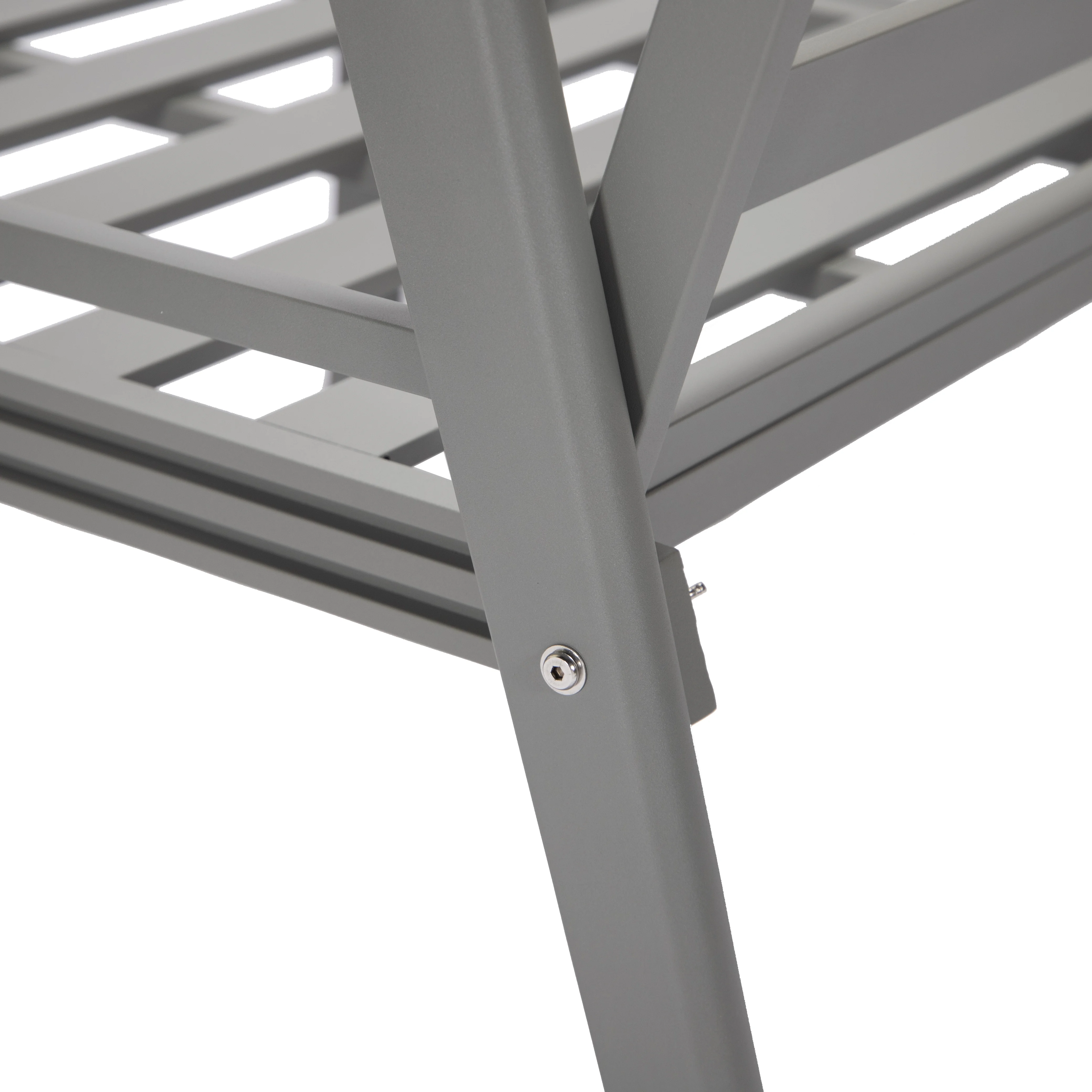 Walbrooke Modern Outdoor Patio Loveseat with Gray Aluminum Frame and Removable Cushions For Patio and Backyard Garden