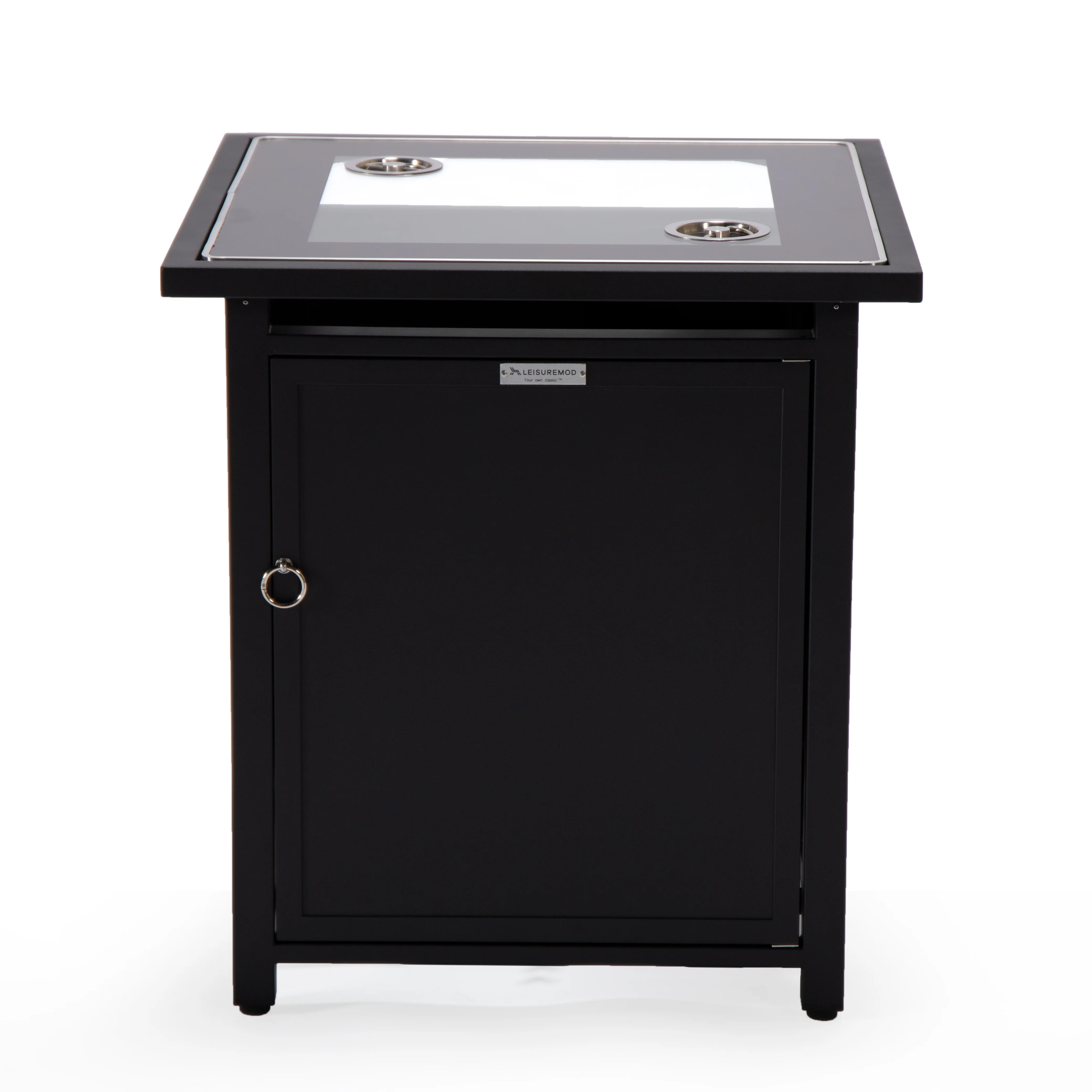 Walbrooke Black Patio Square Tank Holder in Black