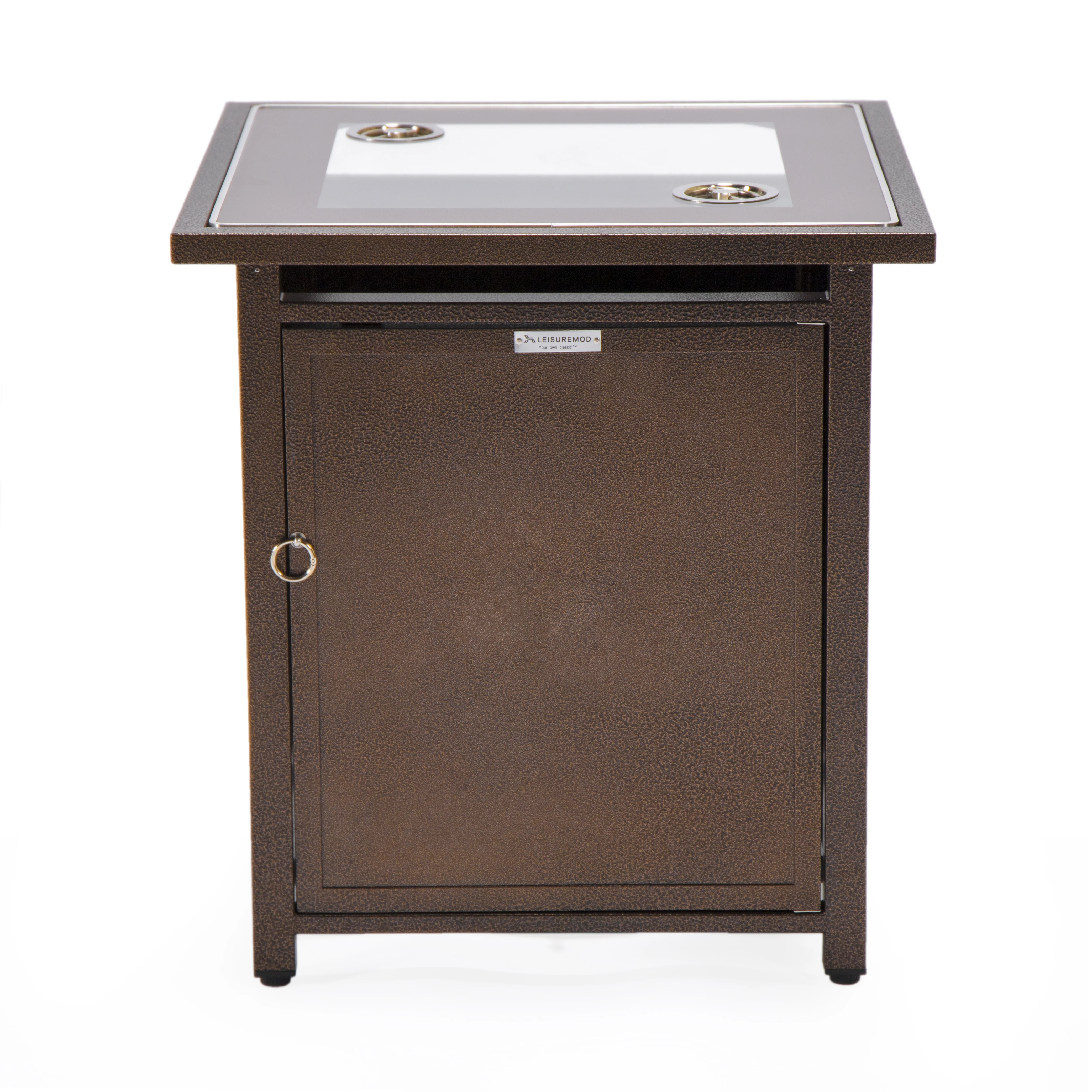 Walbrooke Brown Patio Square Tank Holder in Brown