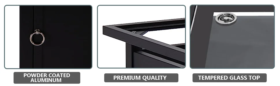 Walbrooke Grey Patio Square Tank Holder in Grey