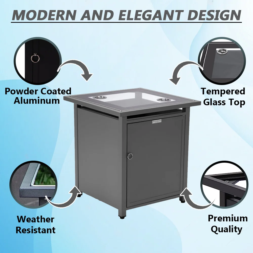 Walbrooke Grey Patio Square Tank Holder in Grey