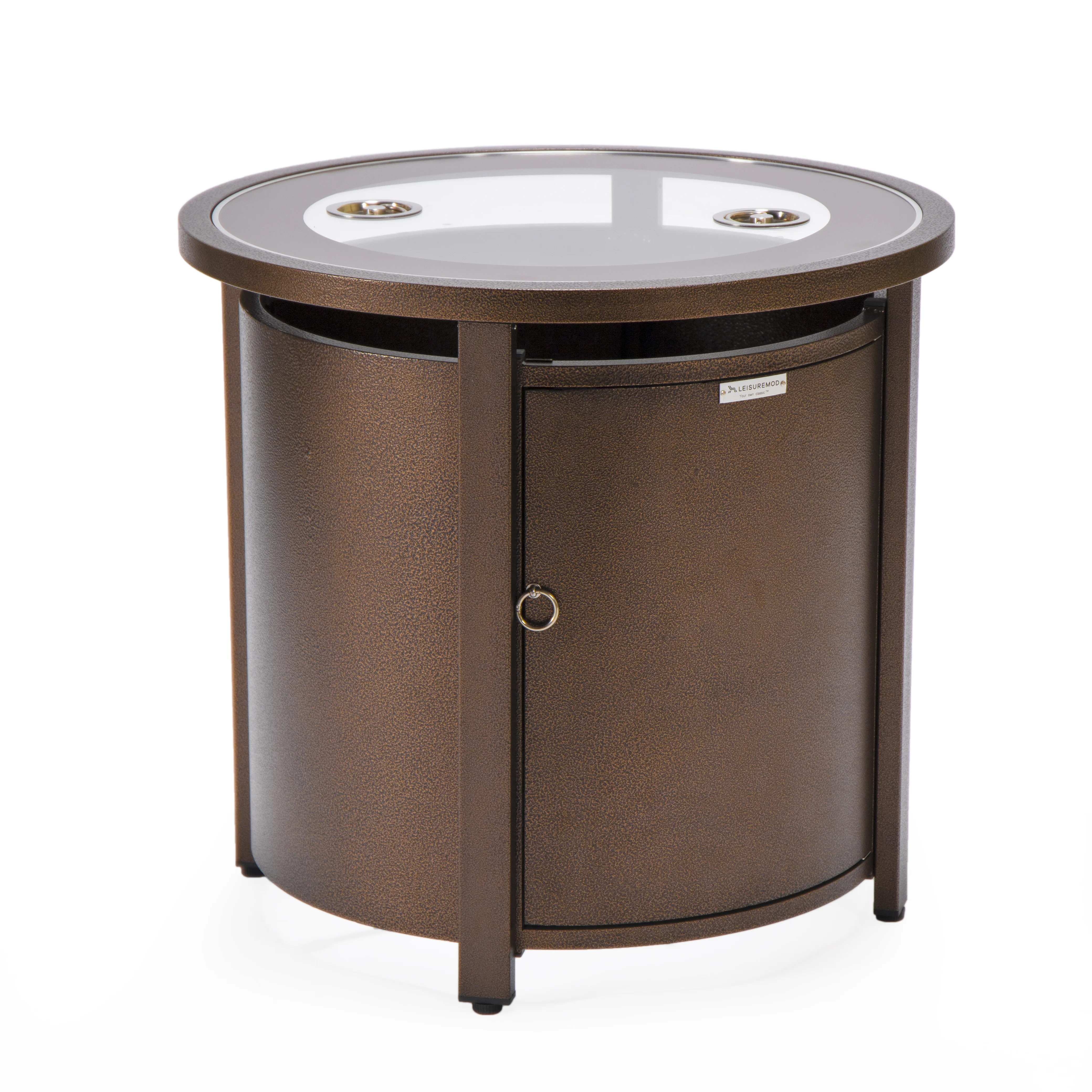 Walbrooke Brown Patio Round Tank Holder in Brown