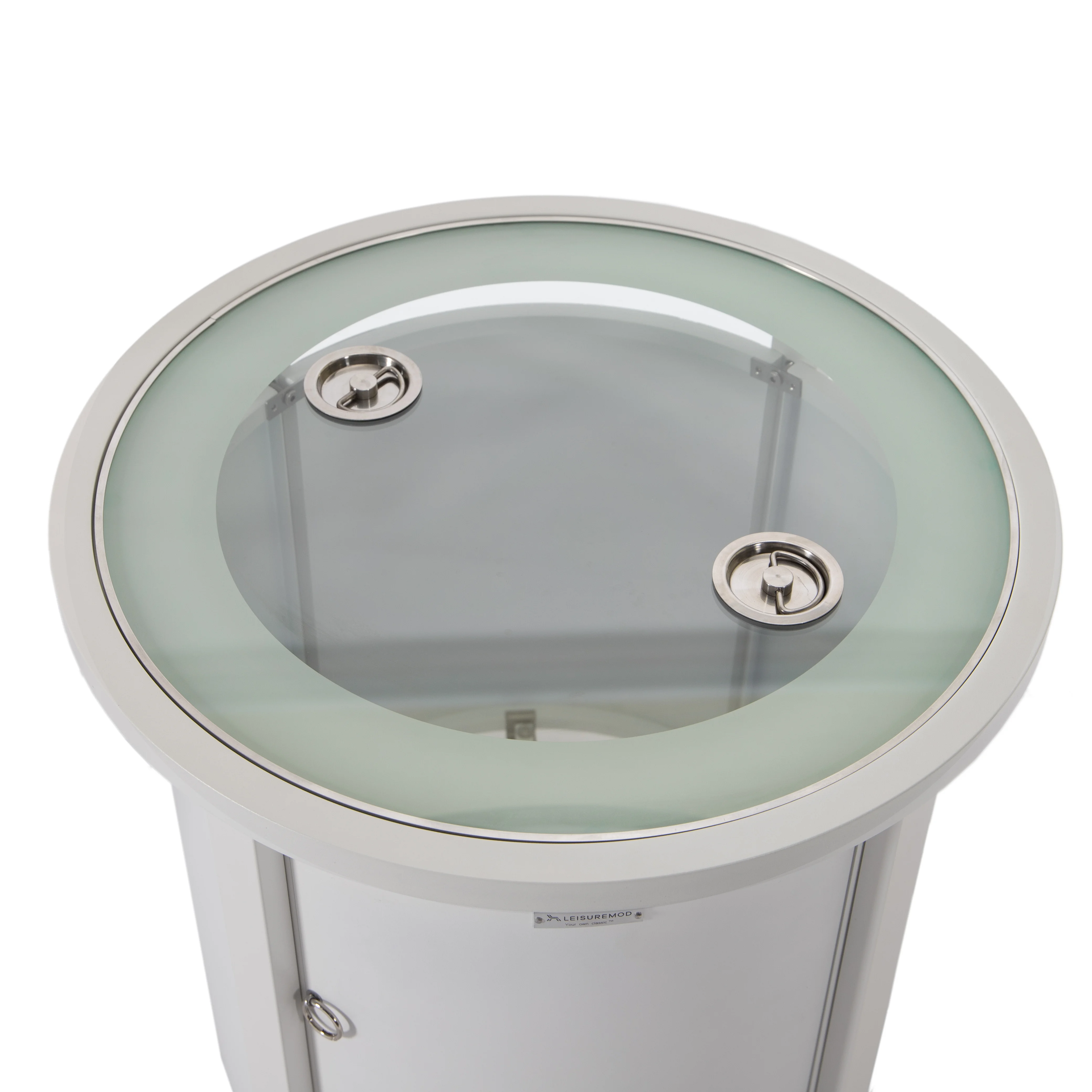 Walbrooke White Patio Round Tank Holder in White