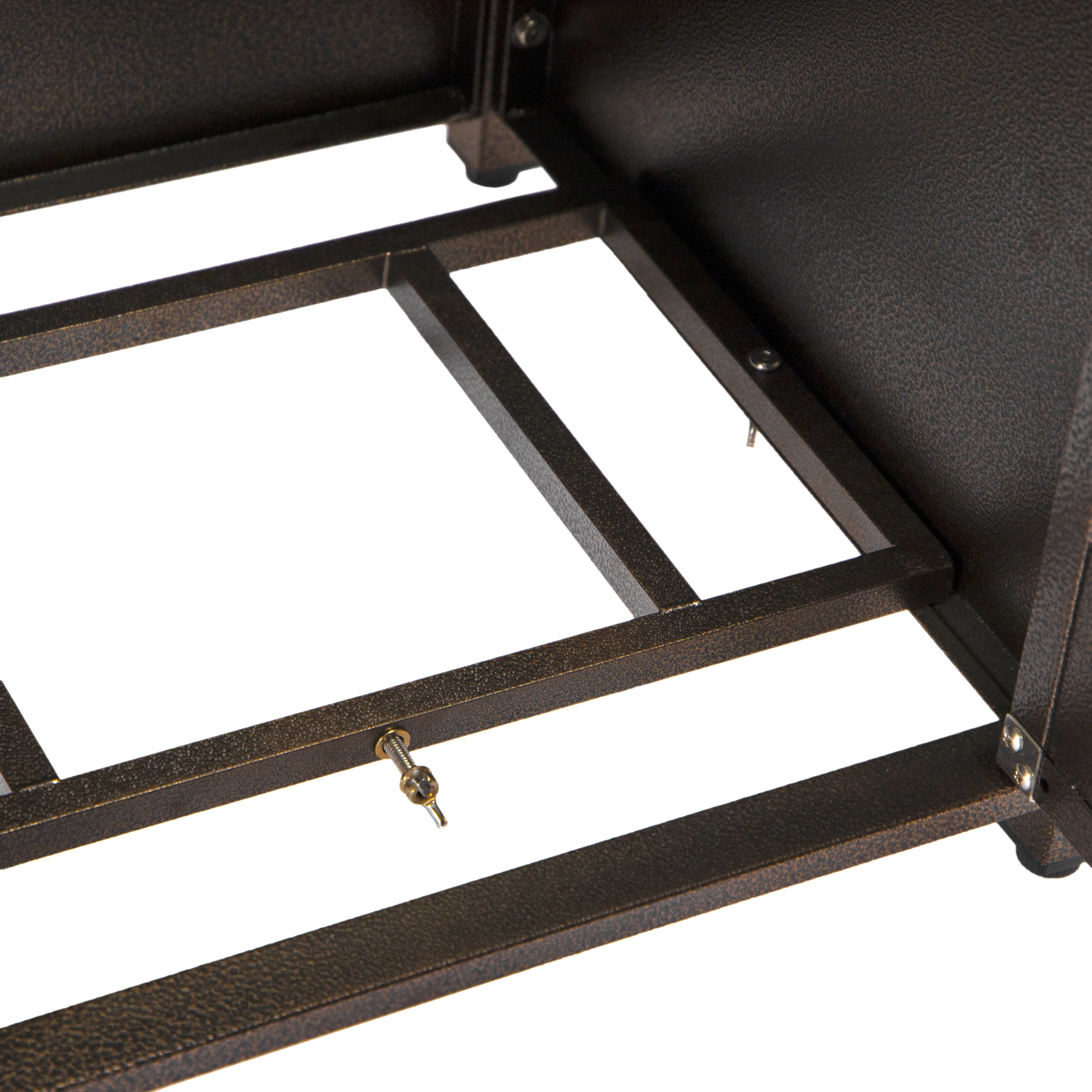 Walbrooke Brown Patio Square Tank Holder with Slats Design in Brown