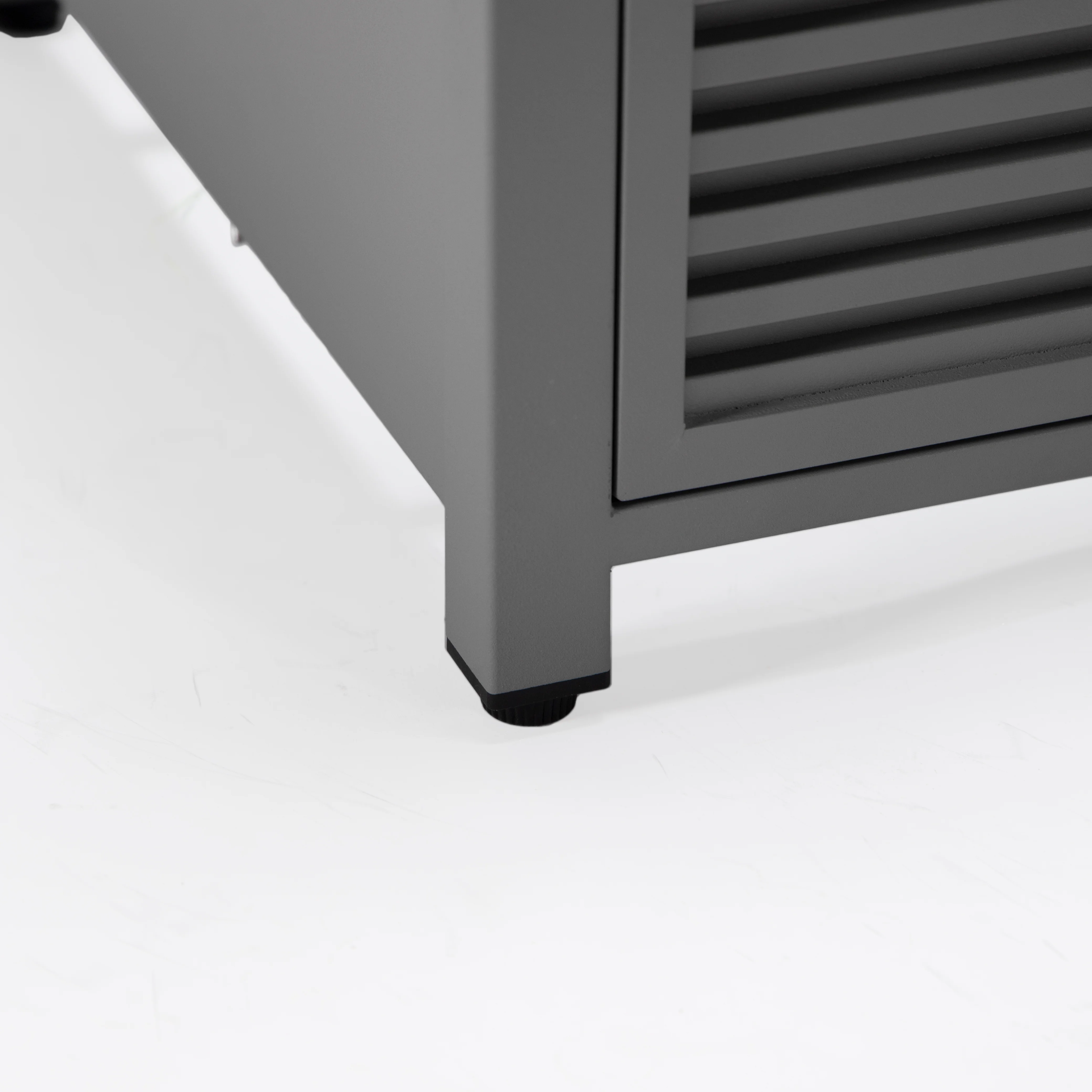 Walbrooke Grey Patio Square Tank Holder with Slats Design in Grey