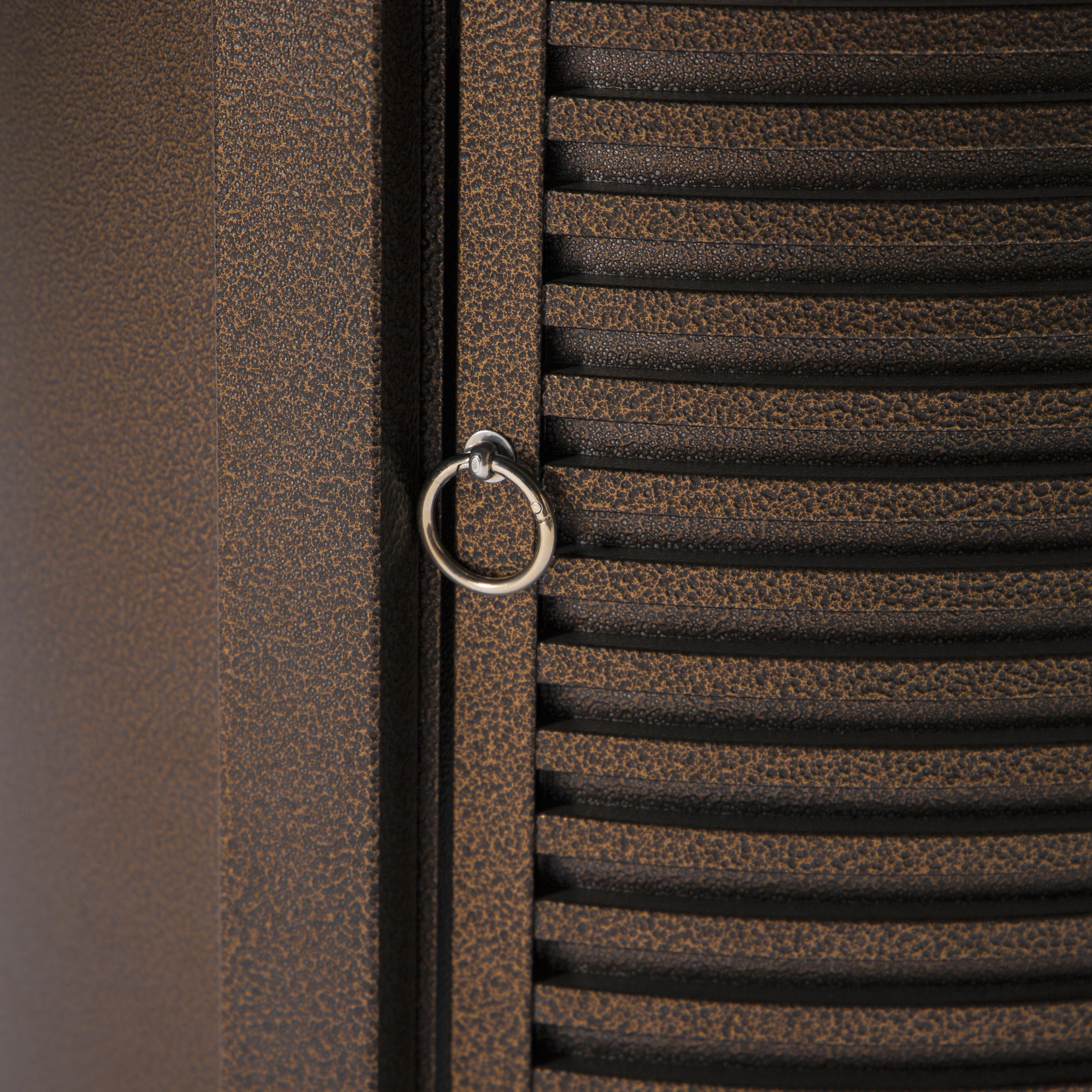 Walbrooke Brown Patio Round Tank Holder with Slats Design in Brown