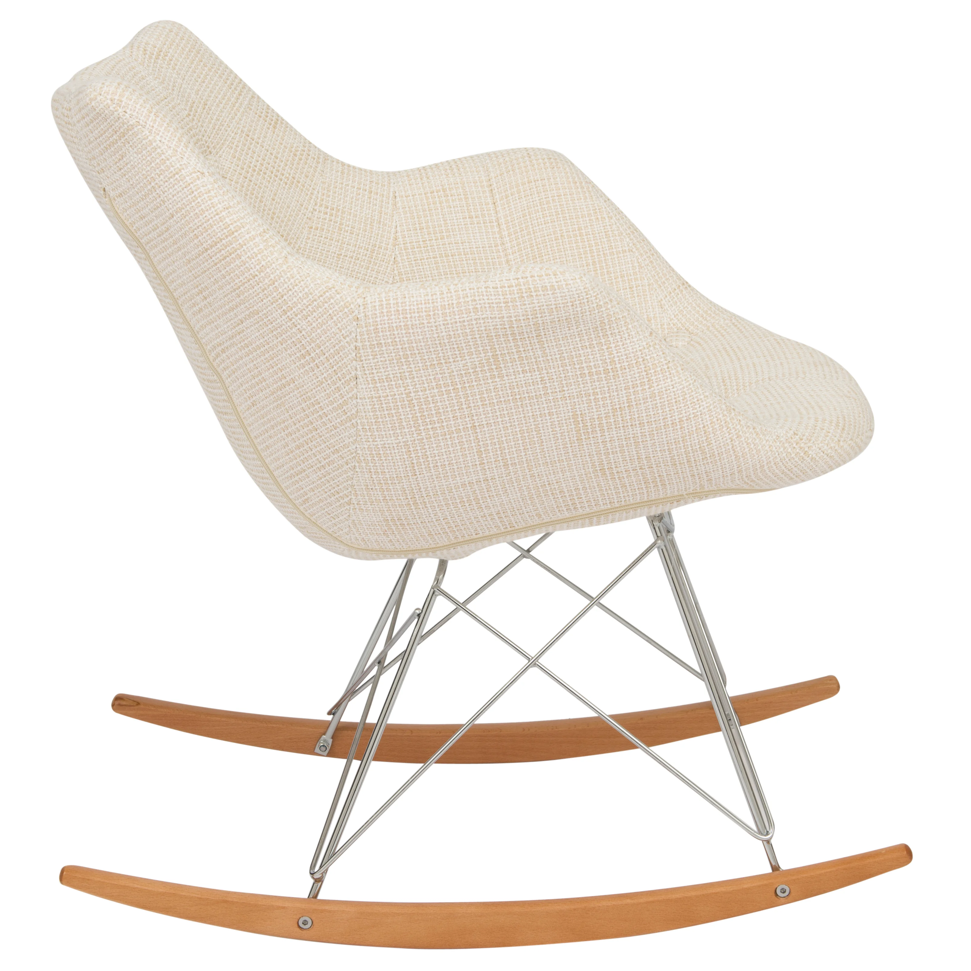 Willow Twill Fabric Eiffel Rocking Chair