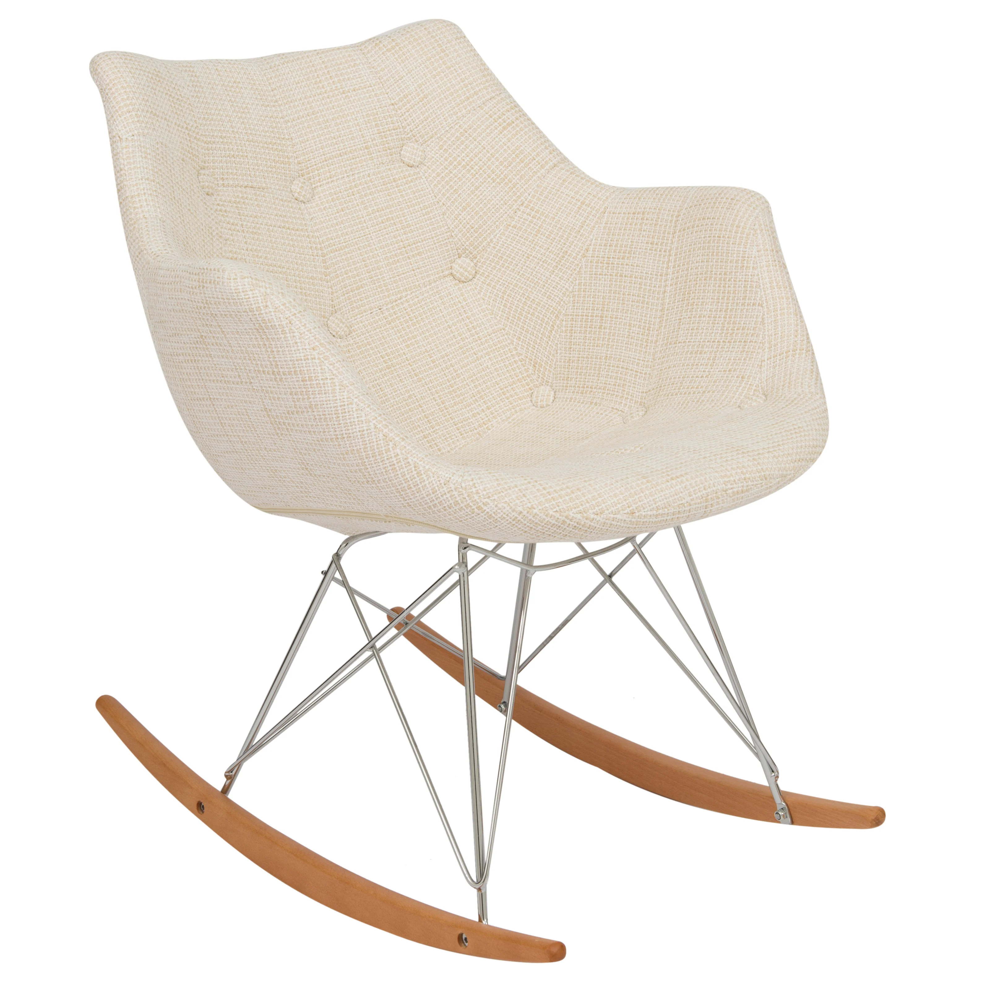 Willow Twill Fabric Eiffel Rocking Chair