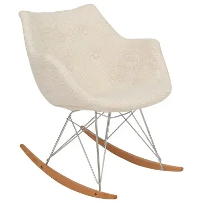 Willow Twill Fabric Eiffel Rocking Chair