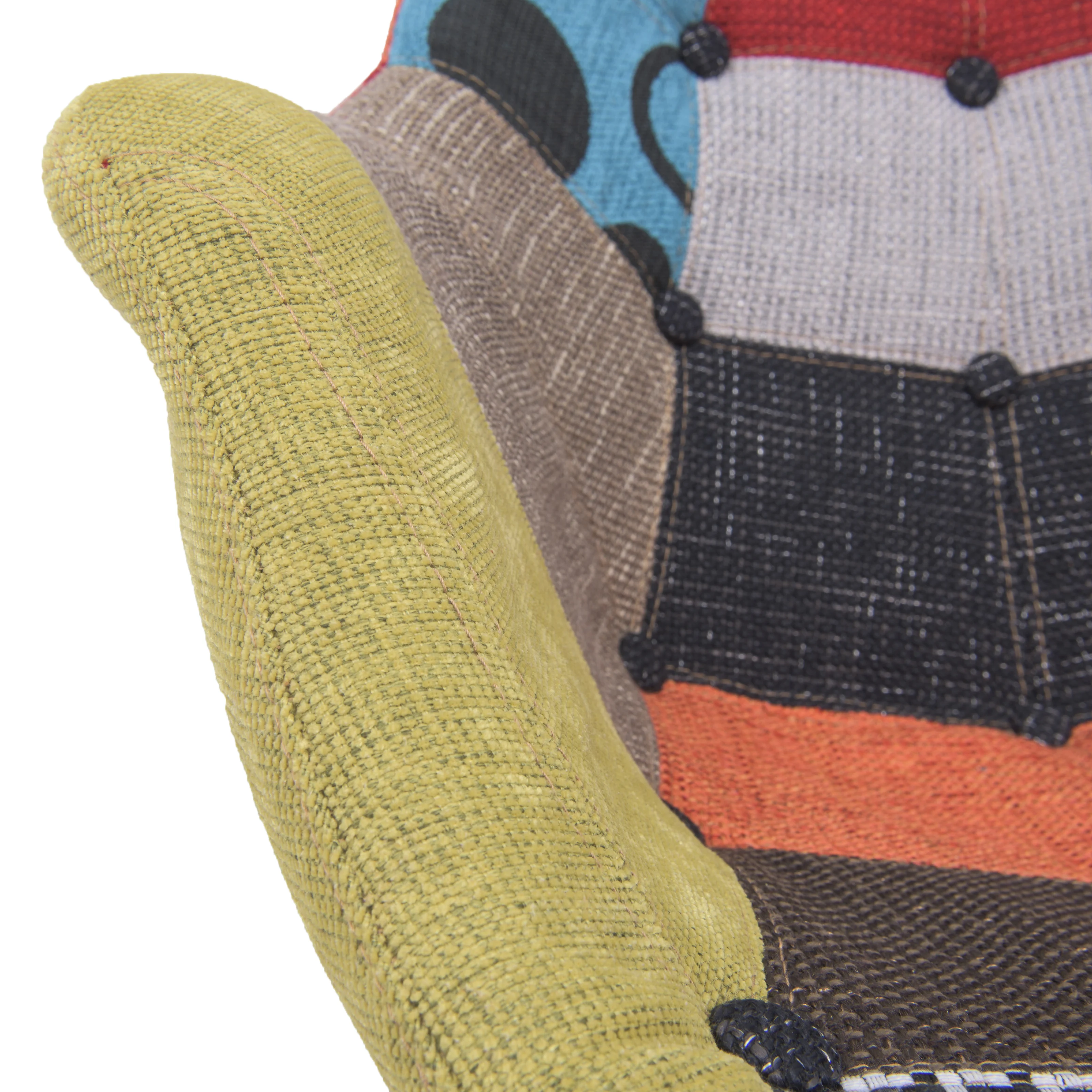 Willow Patchwork Fabric Eiffel Rocking Chair