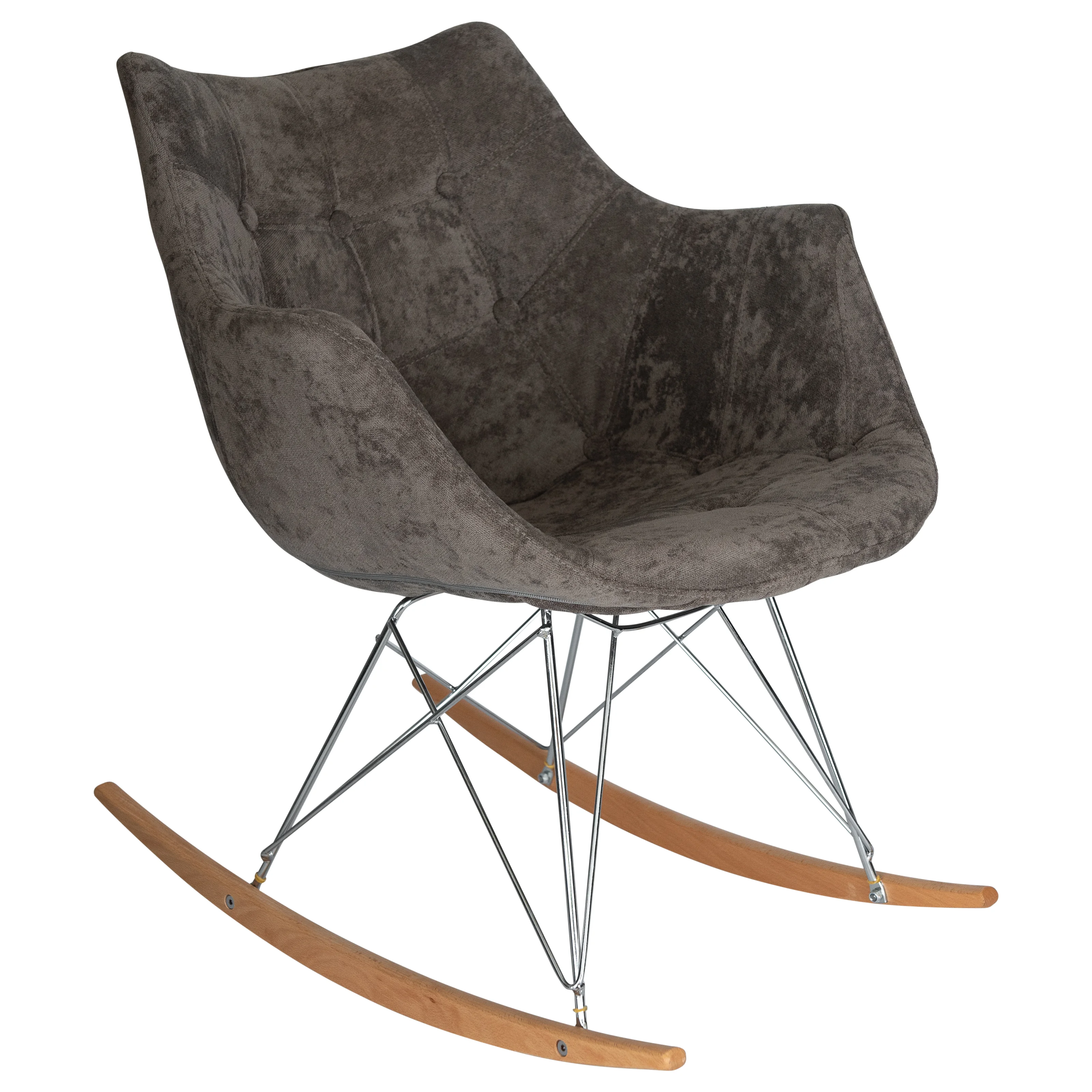 Willow Velvet Eiffel Base Rocking Chair