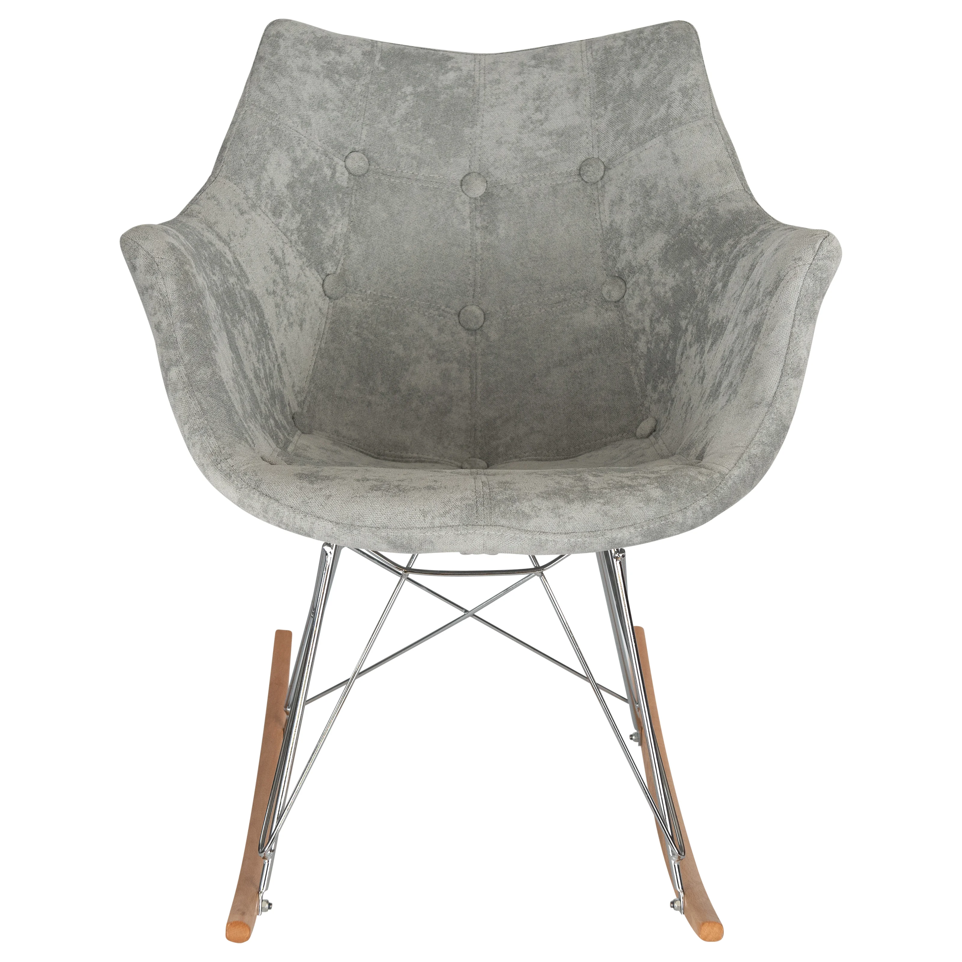 Willow Velvet Eiffel Base Rocking Chair