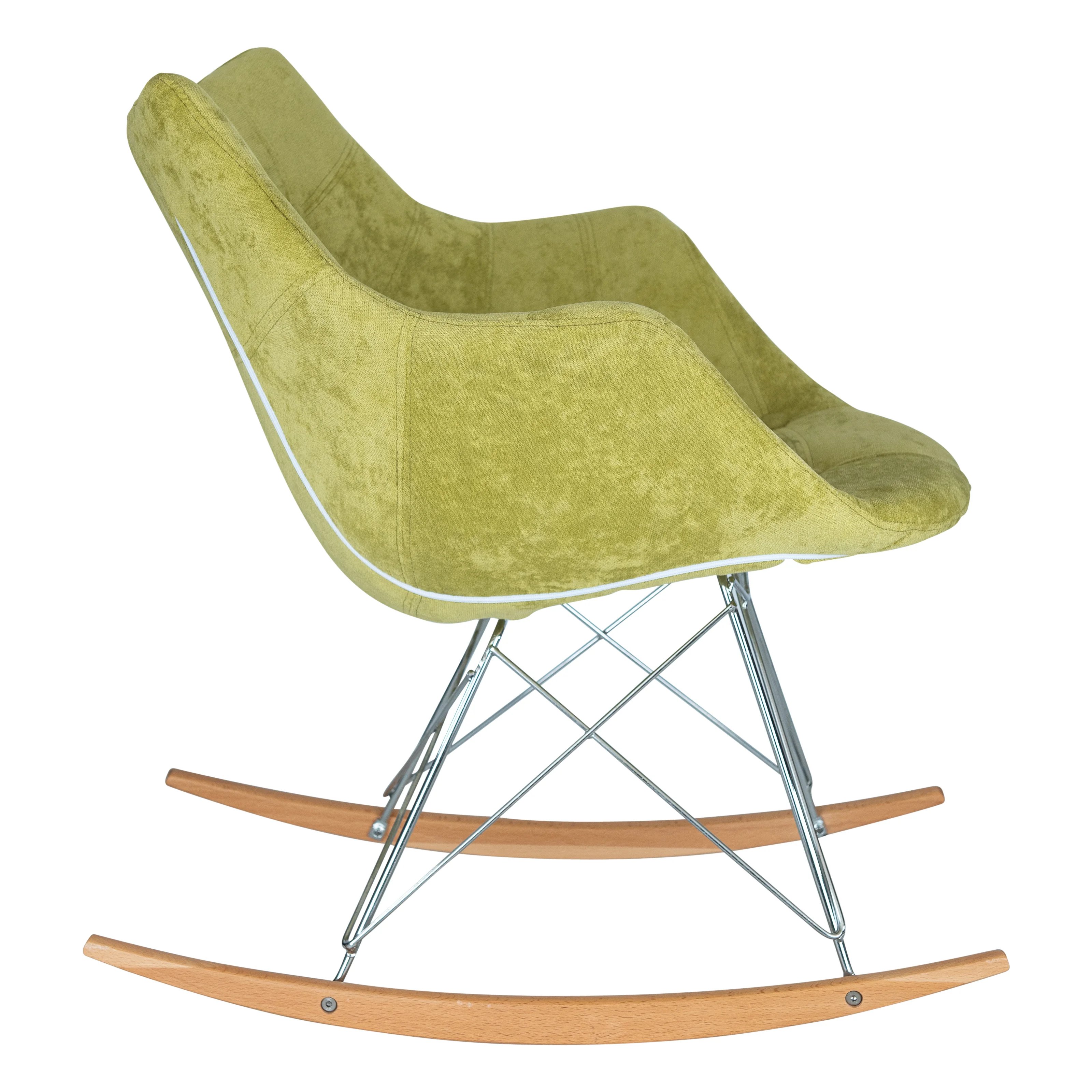 Willow Velvet Eiffel Base Rocking Chair