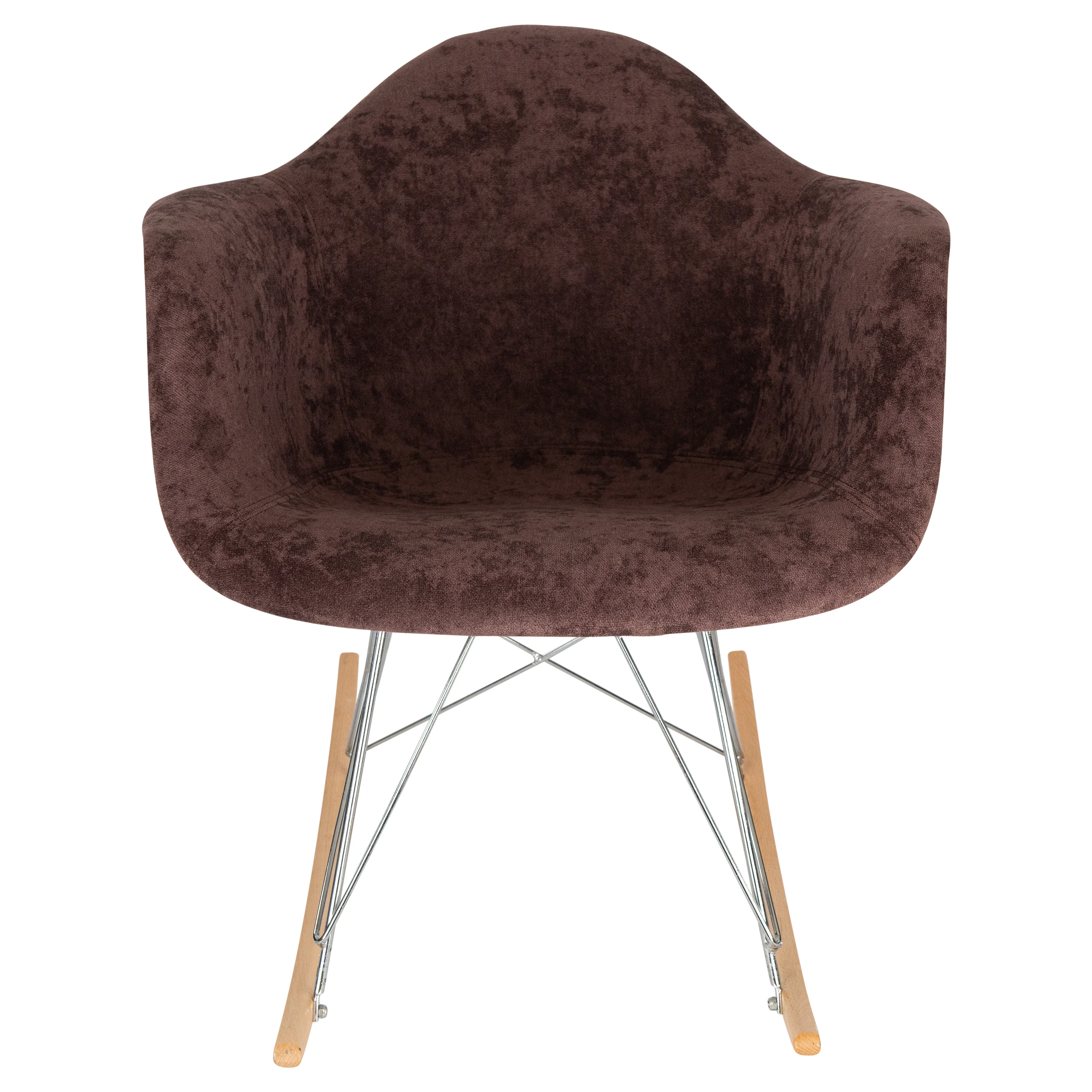 Wilson Velvet Eiffel Base Rocking Chair