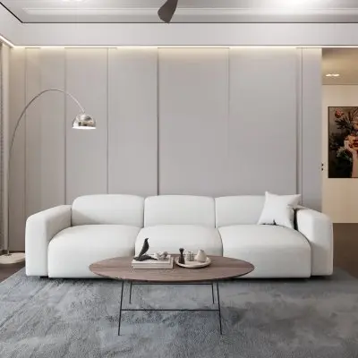 Whisper 6-Seater Conversation Set with Ottoman in Beige