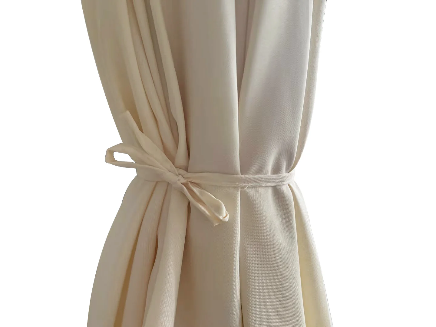 Willry Modern Outdoor 10 Ft Offset Cantilever Hanging Patio Umbrella With Solar Powered LED in Cream